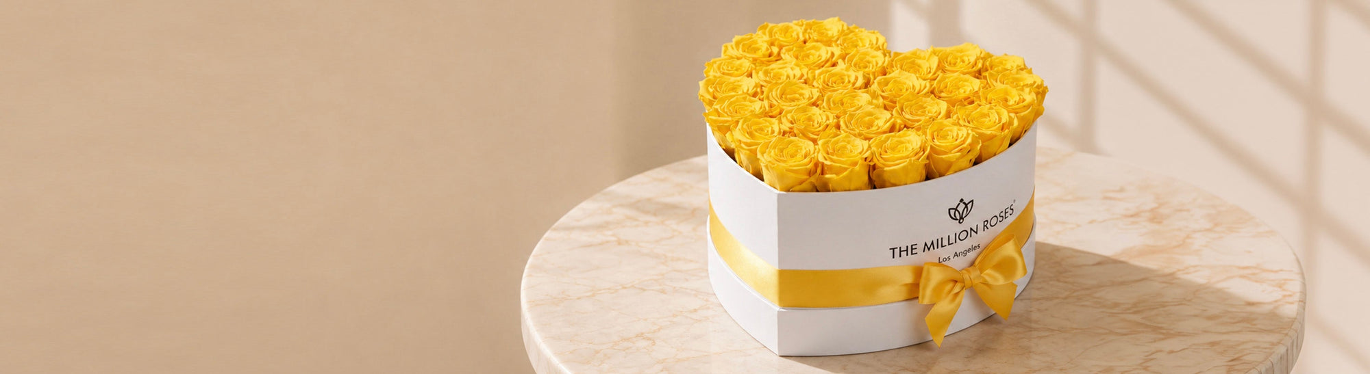 Three luxury long lasting yellow roses arrangements - The Million Roses®