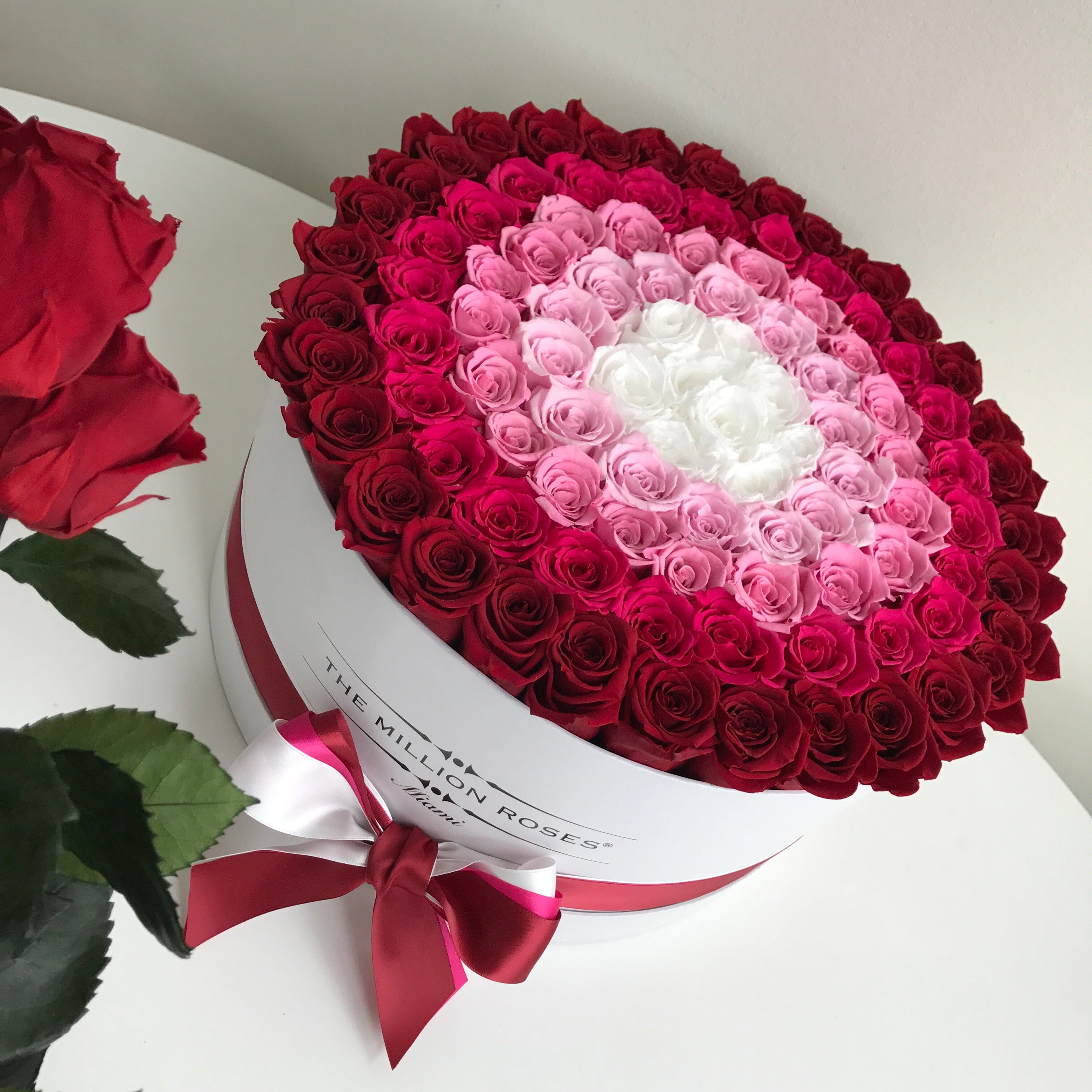 Forever Roses I Love U Box - Black / Red - Custom Color Roses by