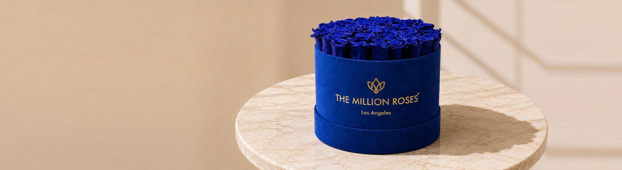 Blue Roses in different white box sizes- 3 Blue Roses Arrangements | The Million Roses