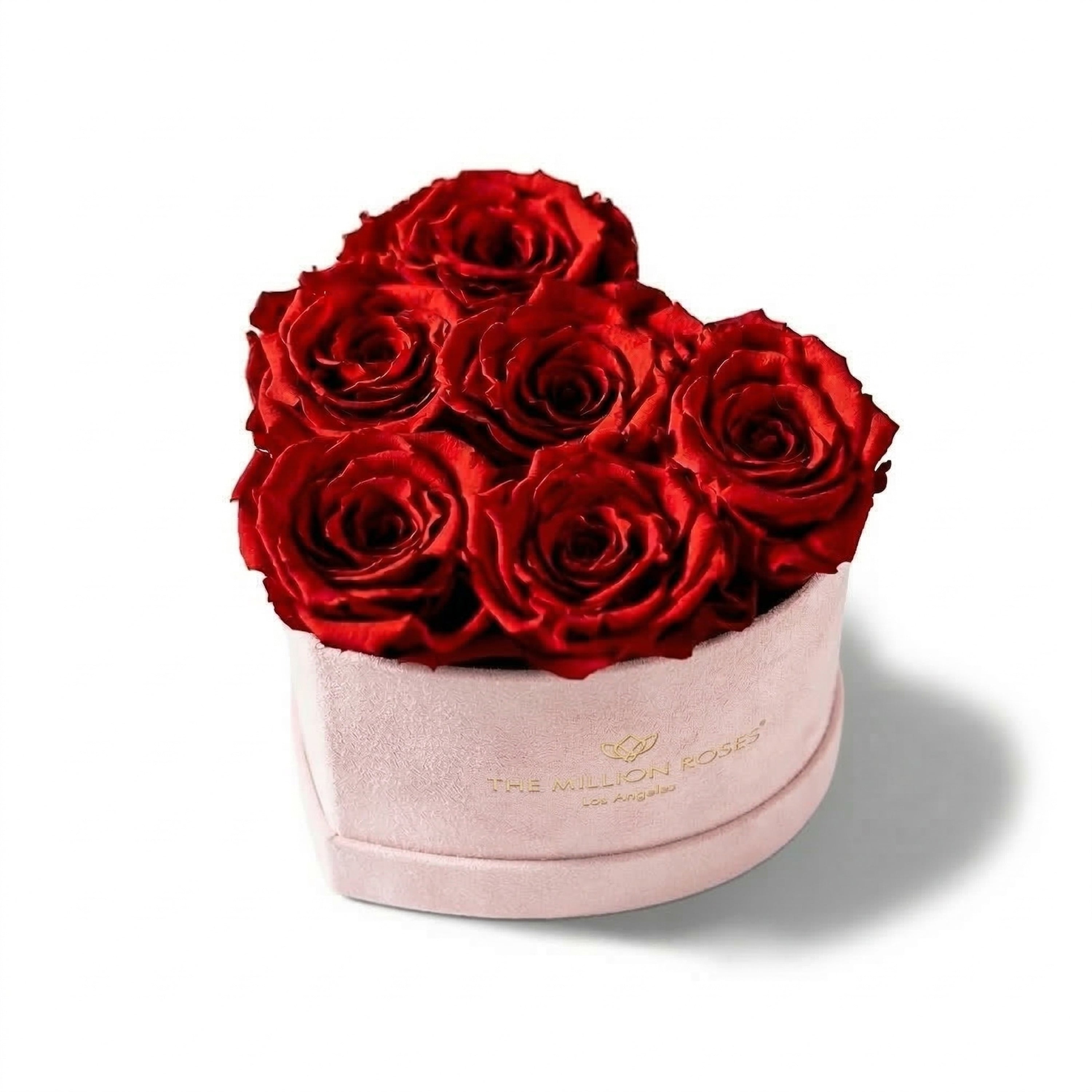 Baby Heart Light Pink Box | Red Roses