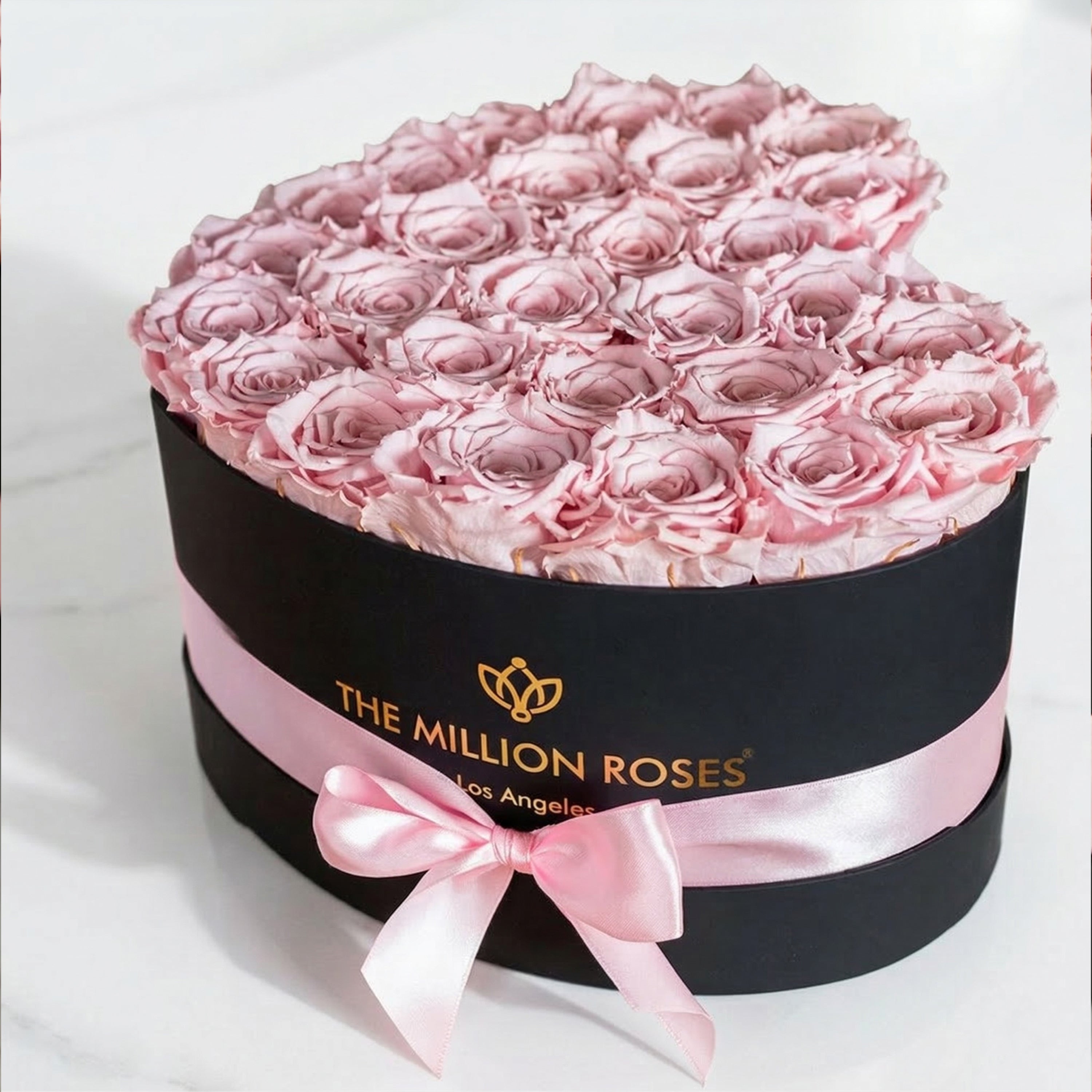 Heart Black Box | Light Pink Roses