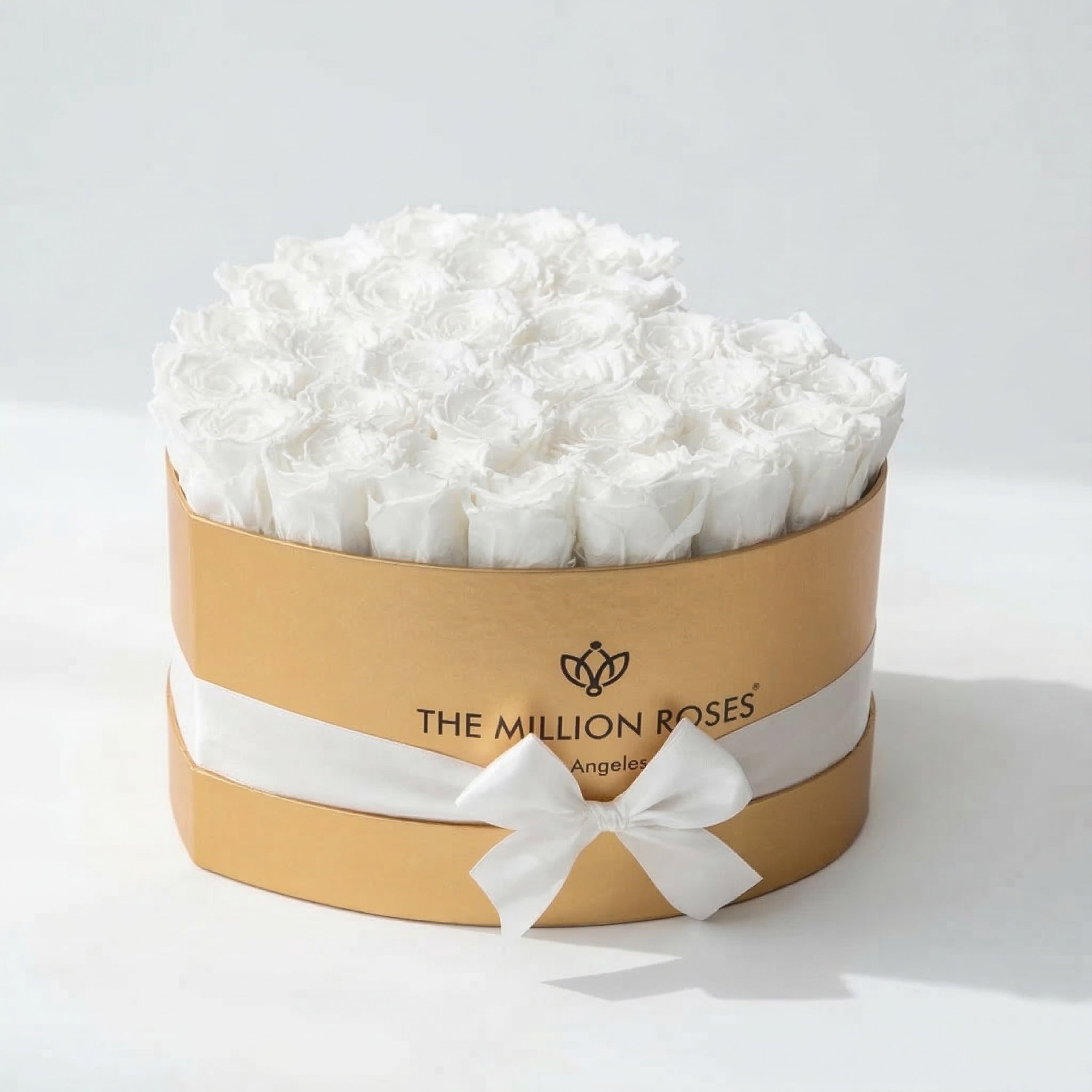 Heart Gold Box | White Roses