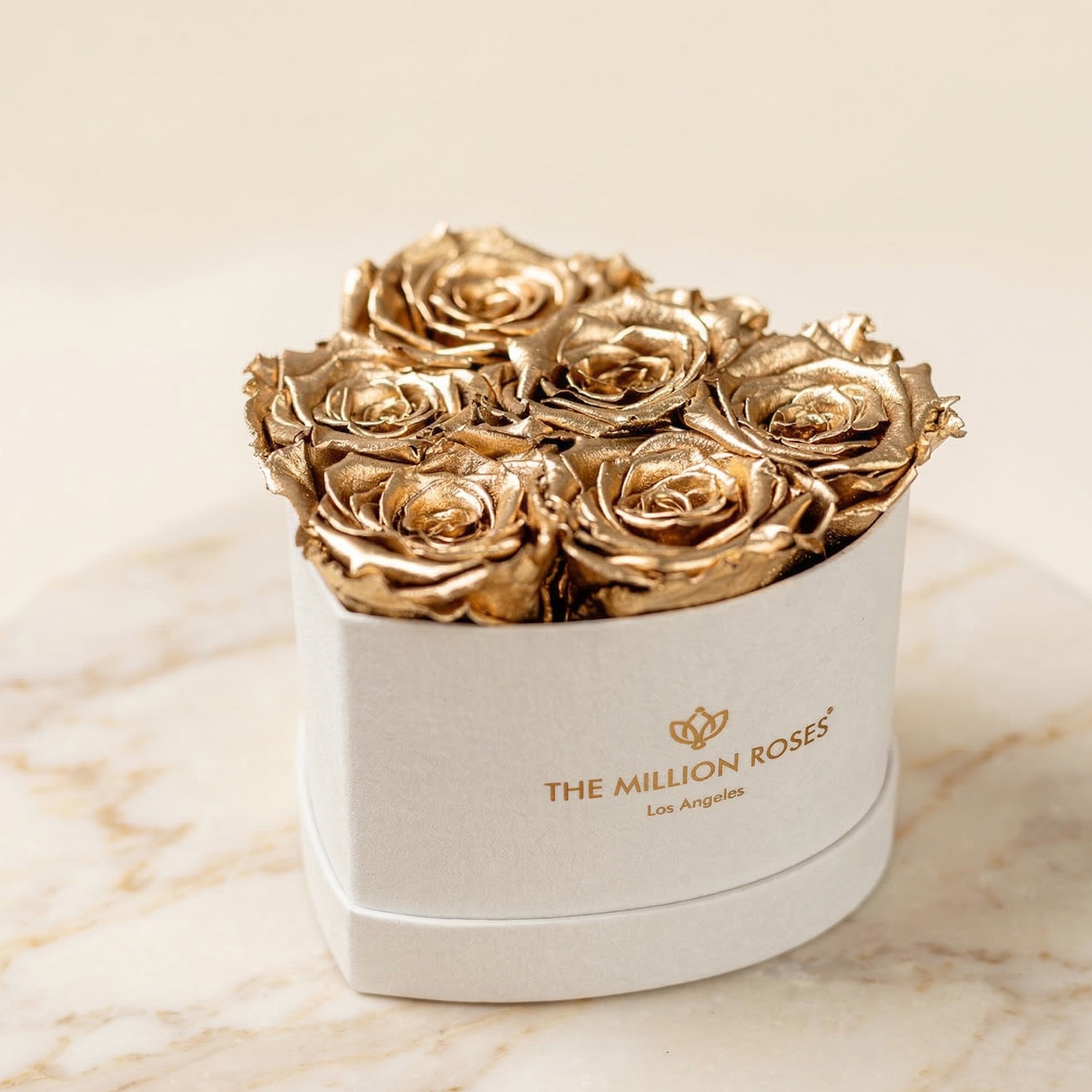 Boîte Beige Coeur Bébé | Roses d’or