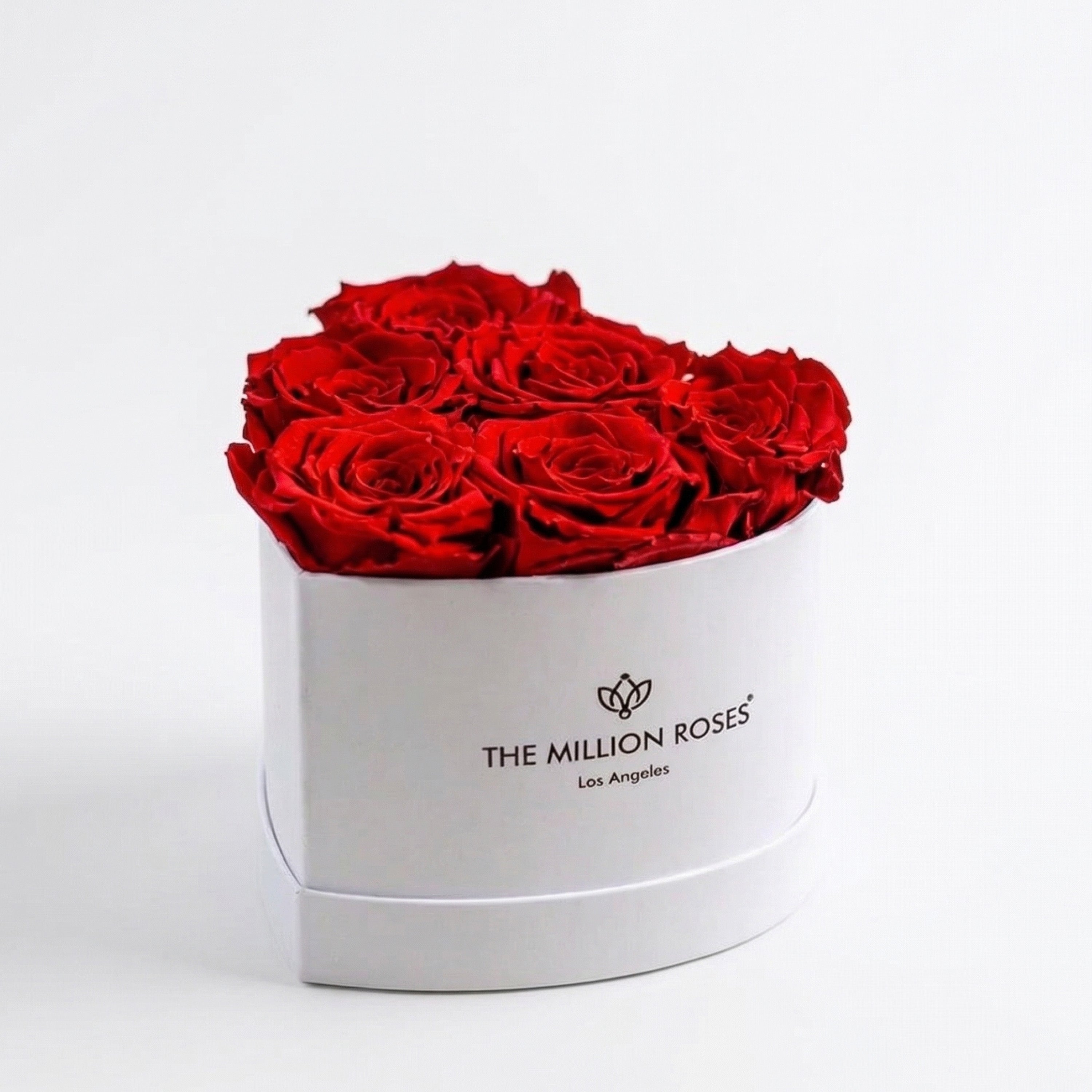 Scatola bianca a forma di cuore per bambini | Rose Rosse