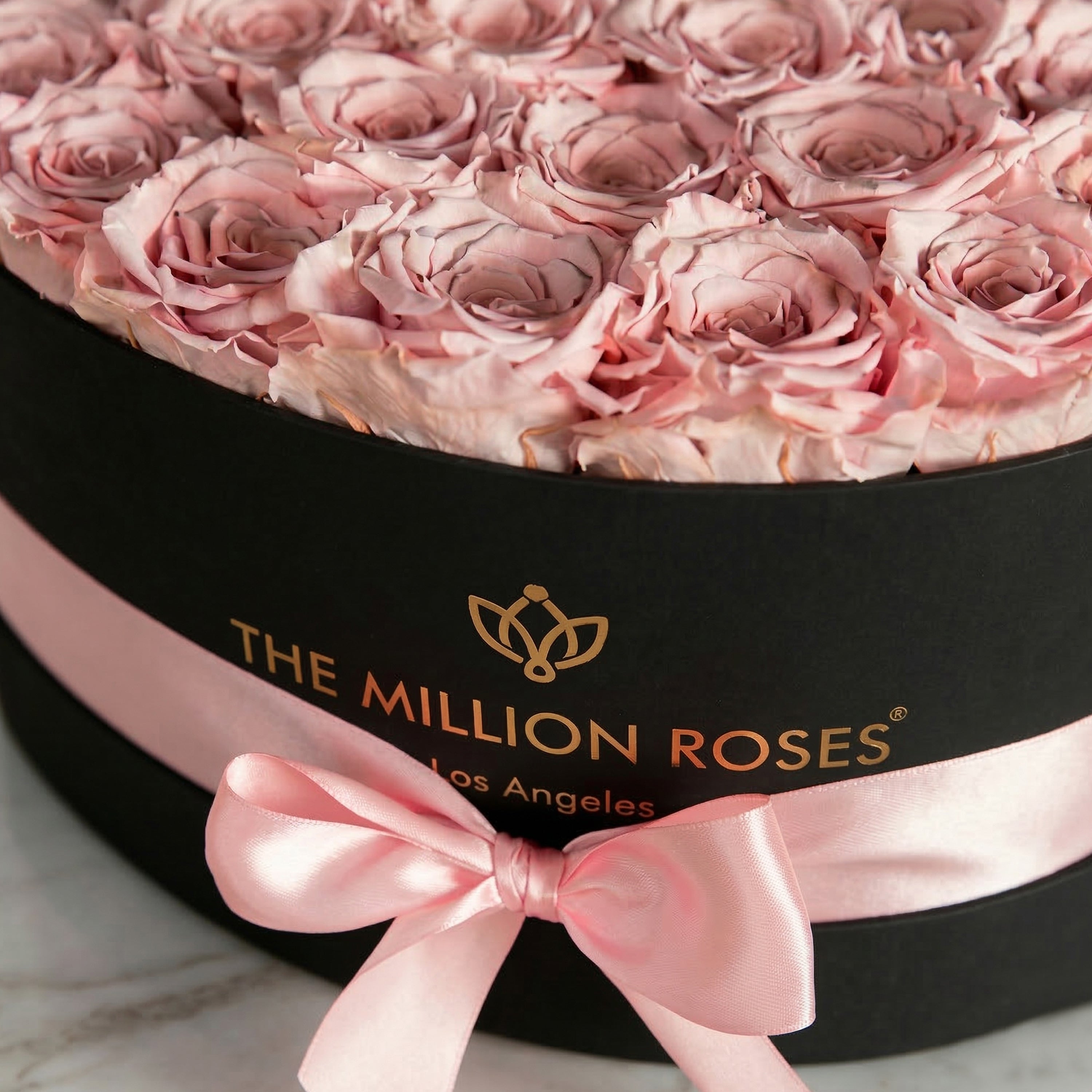 Heart Black Box | Light Pink Roses