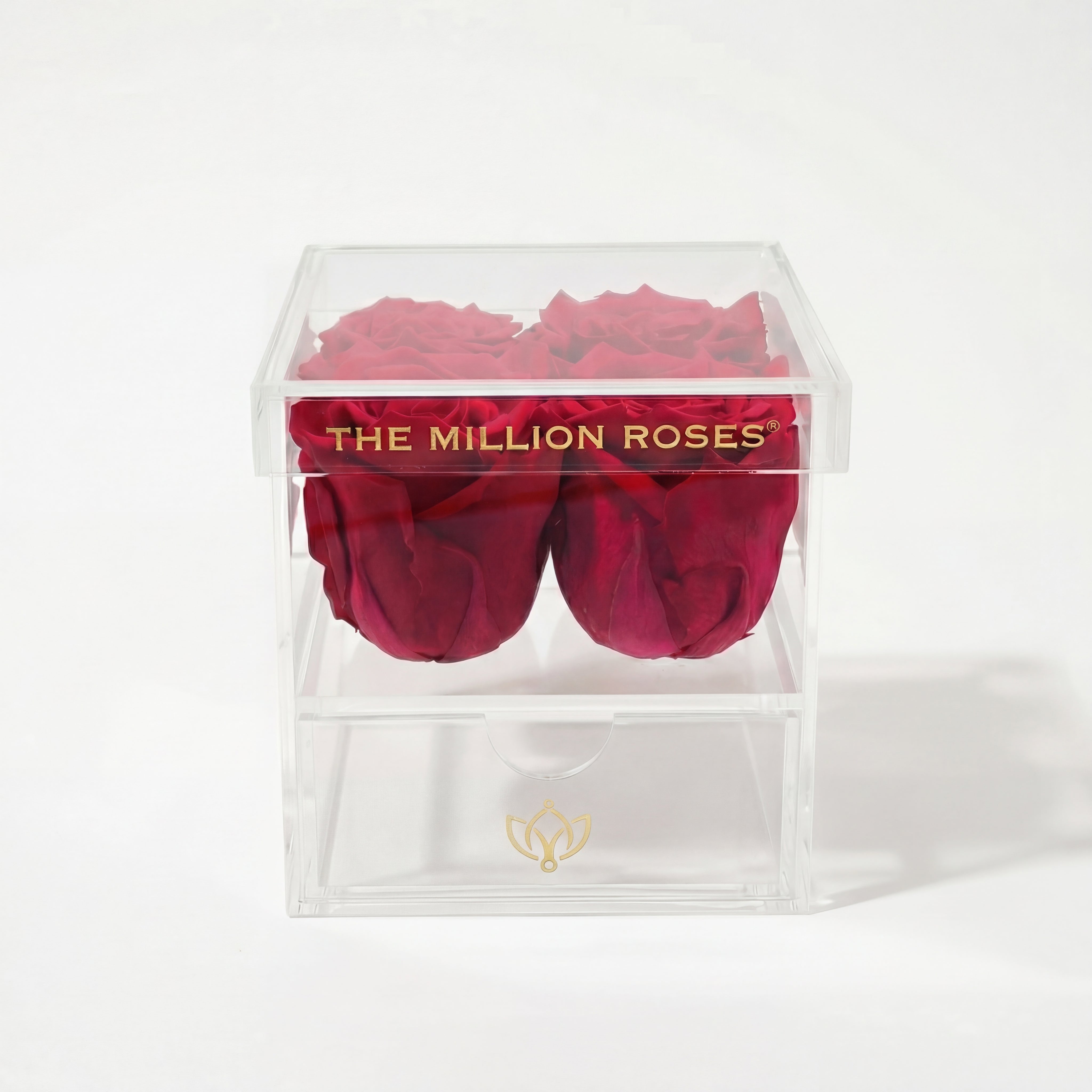 Acrylic 4 Drawer Box | Hot Pink Roses