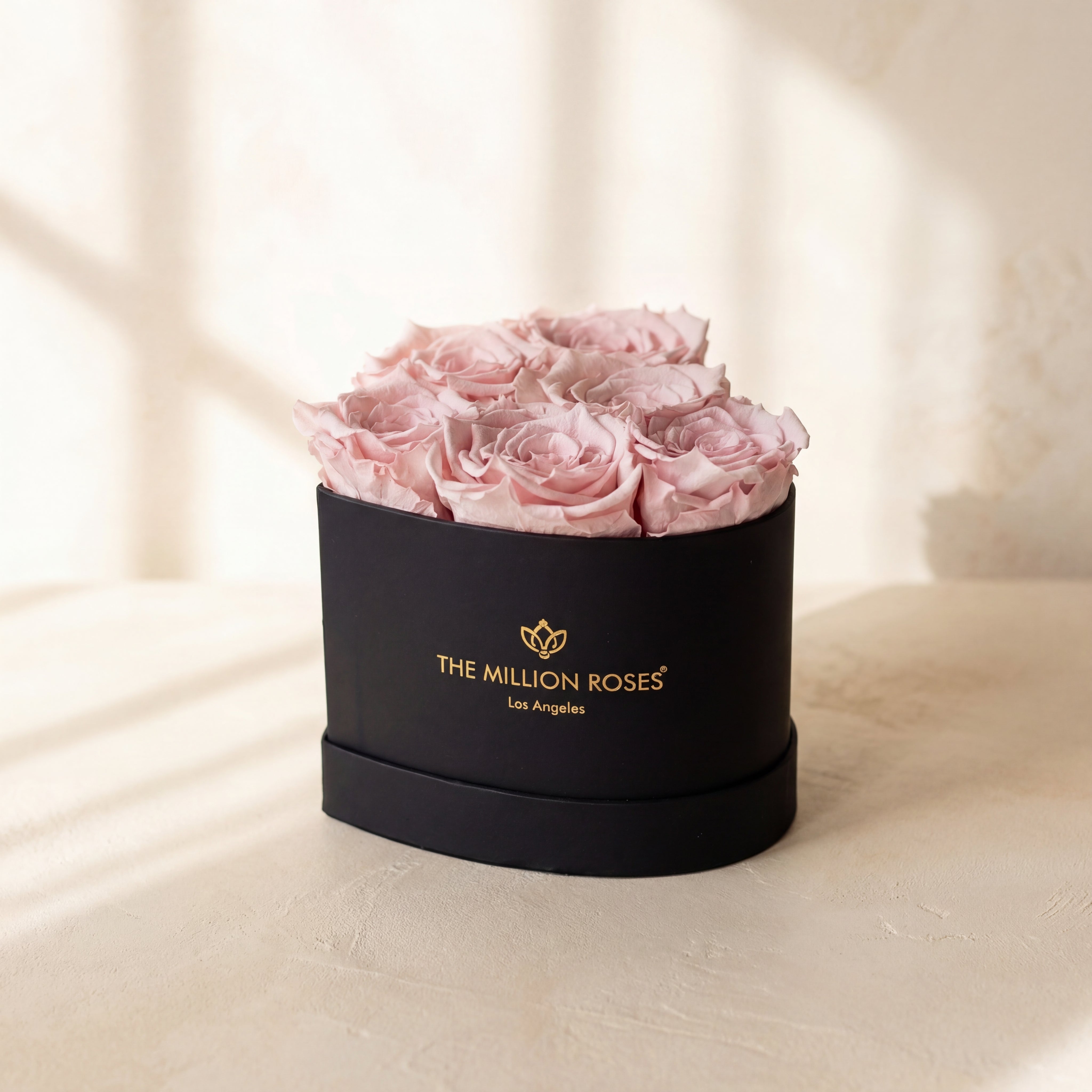 Baby Heart Black Box | Light Pink Roses