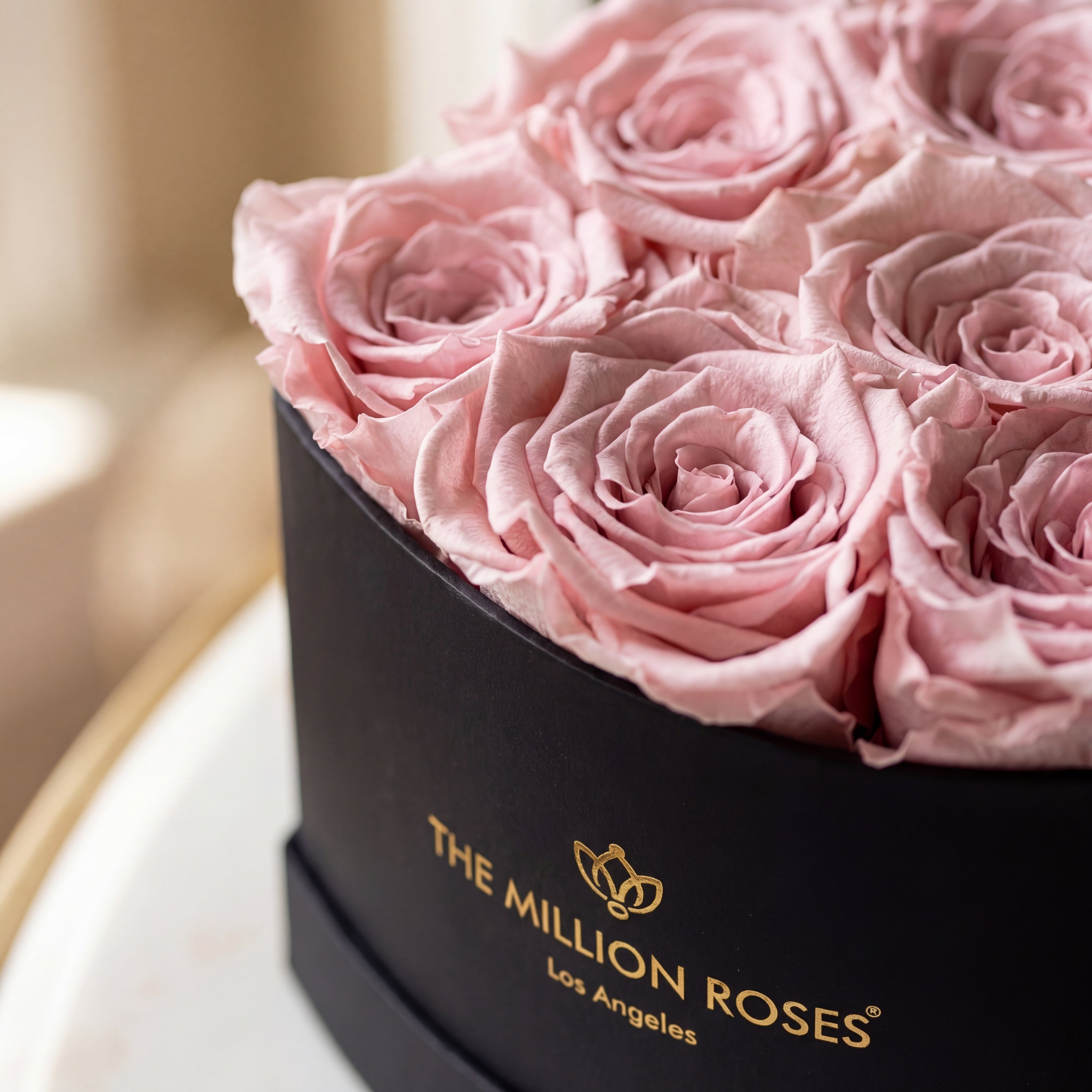 Baby Heart Black Box | Light Pink Roses