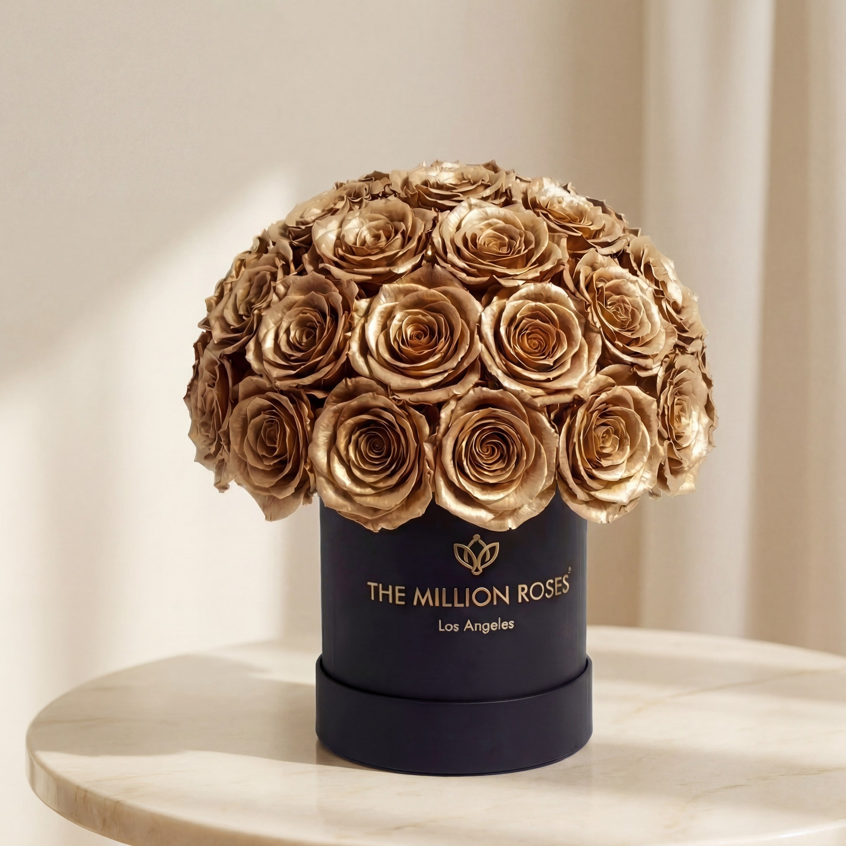 Basic Black Superdome Box | Gold Roses