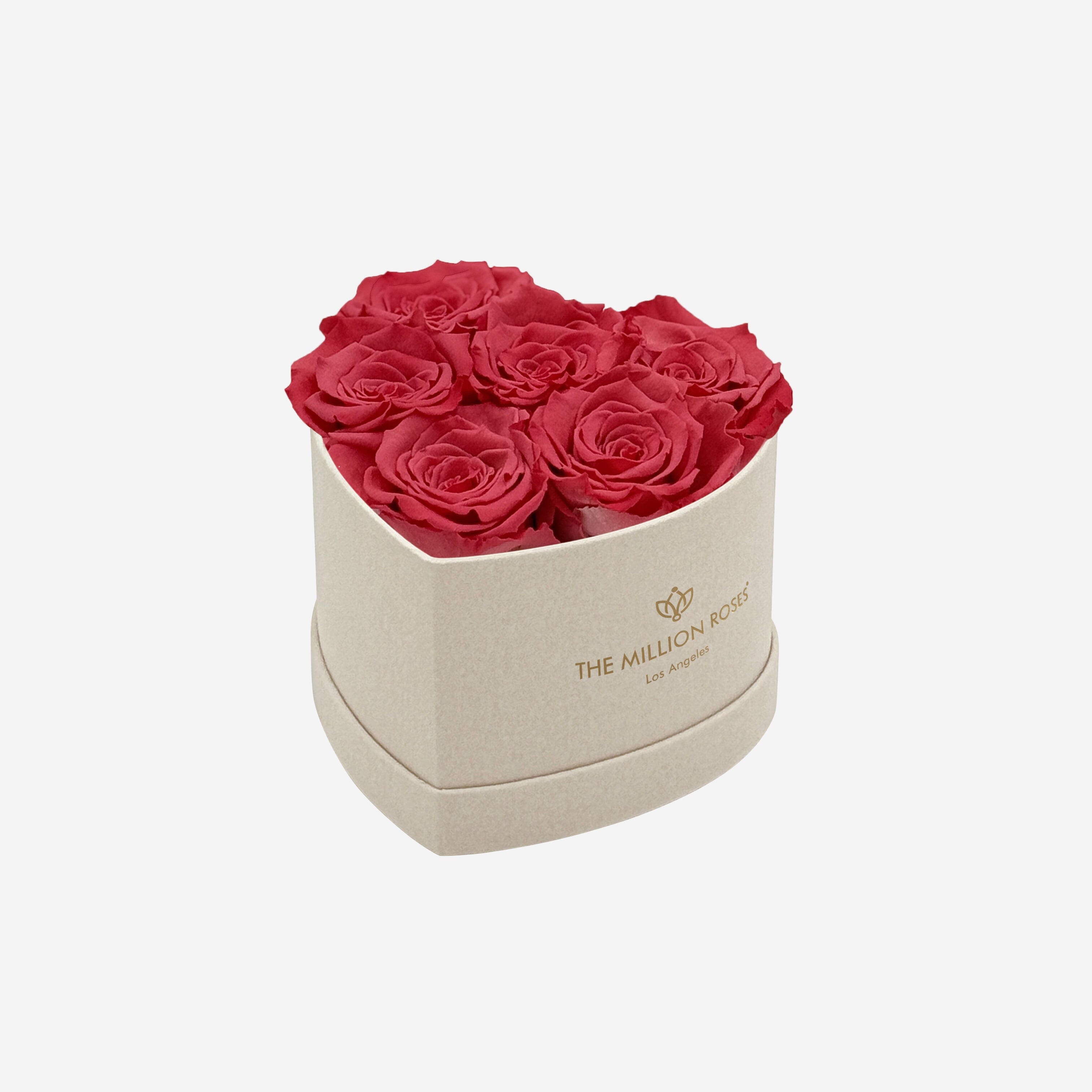 Caja Beige Corazón para Bebé | Rosas de coral