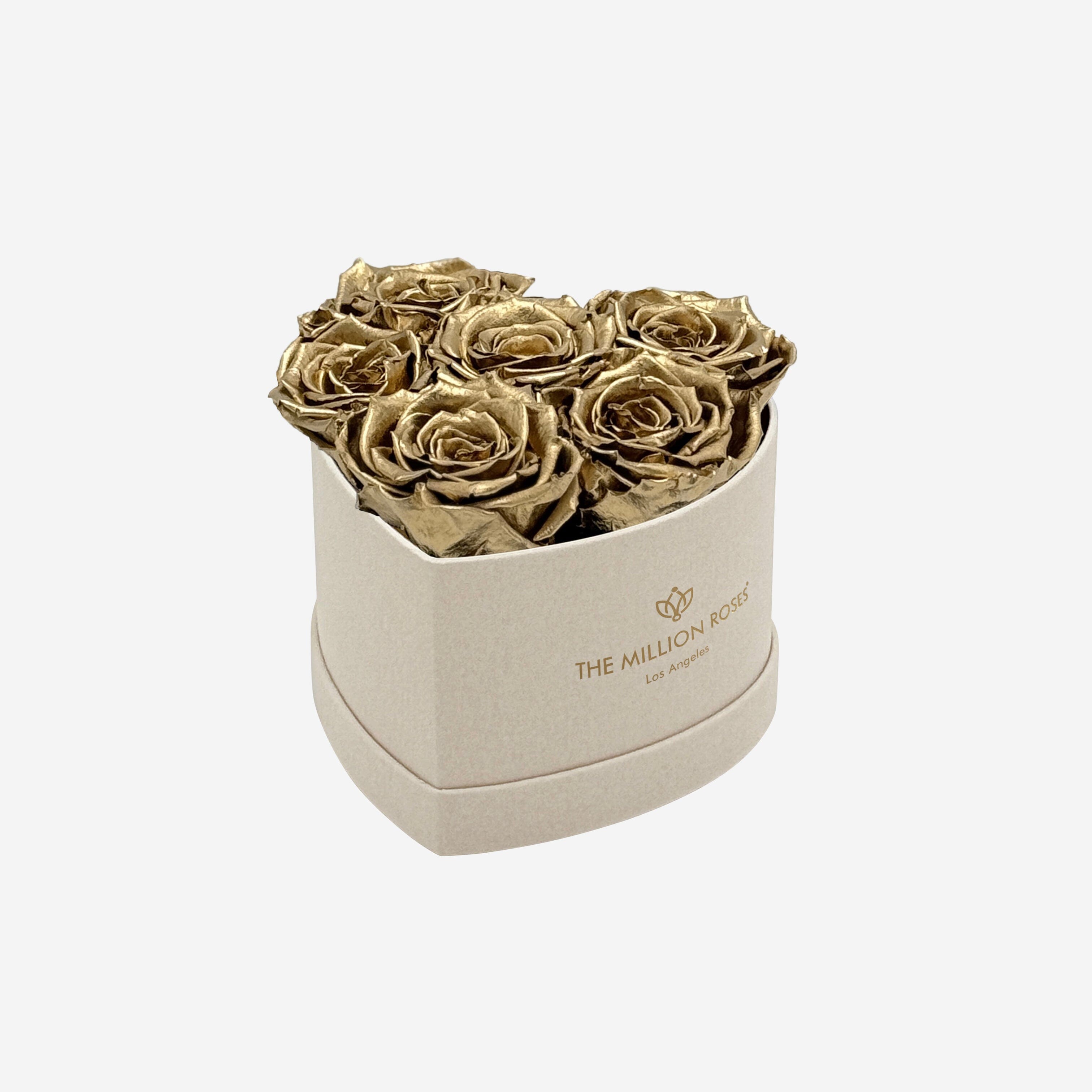 Boîte Beige Coeur Bébé | Roses d’or