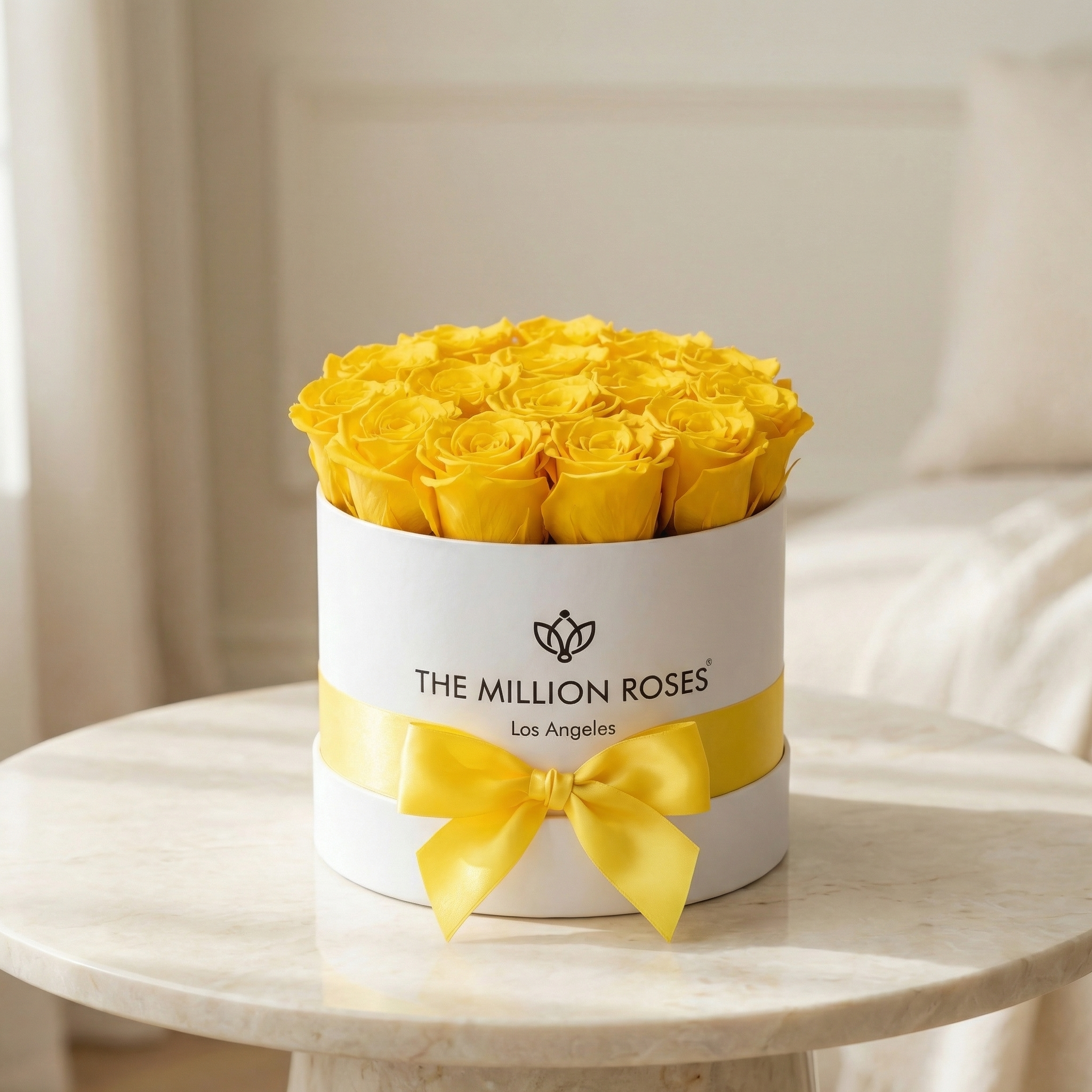 Classic White Box | Yellow Roses