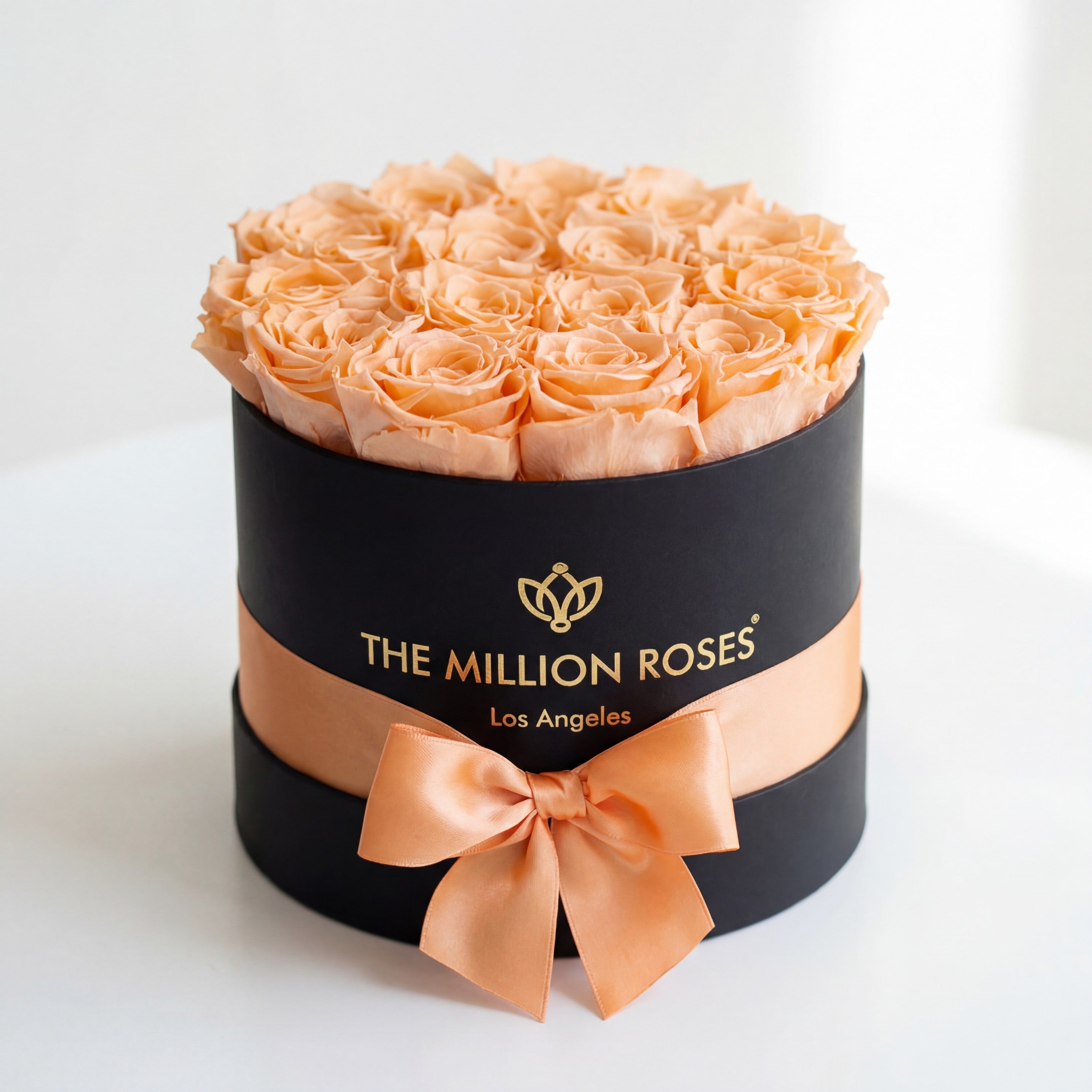 Classic Black Box | Peach Roses