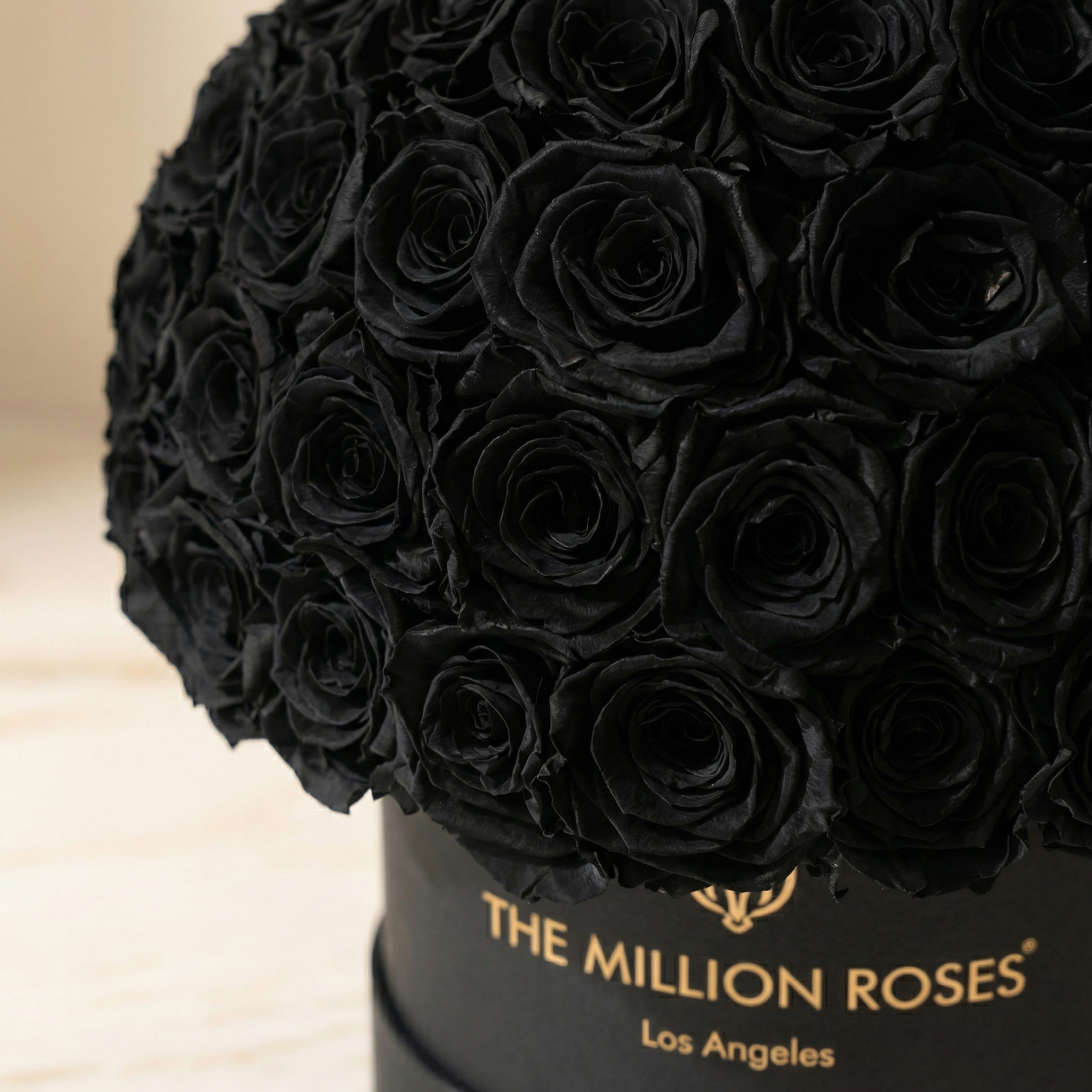 Caja Superdome Negra Clásica | Rosas rojas