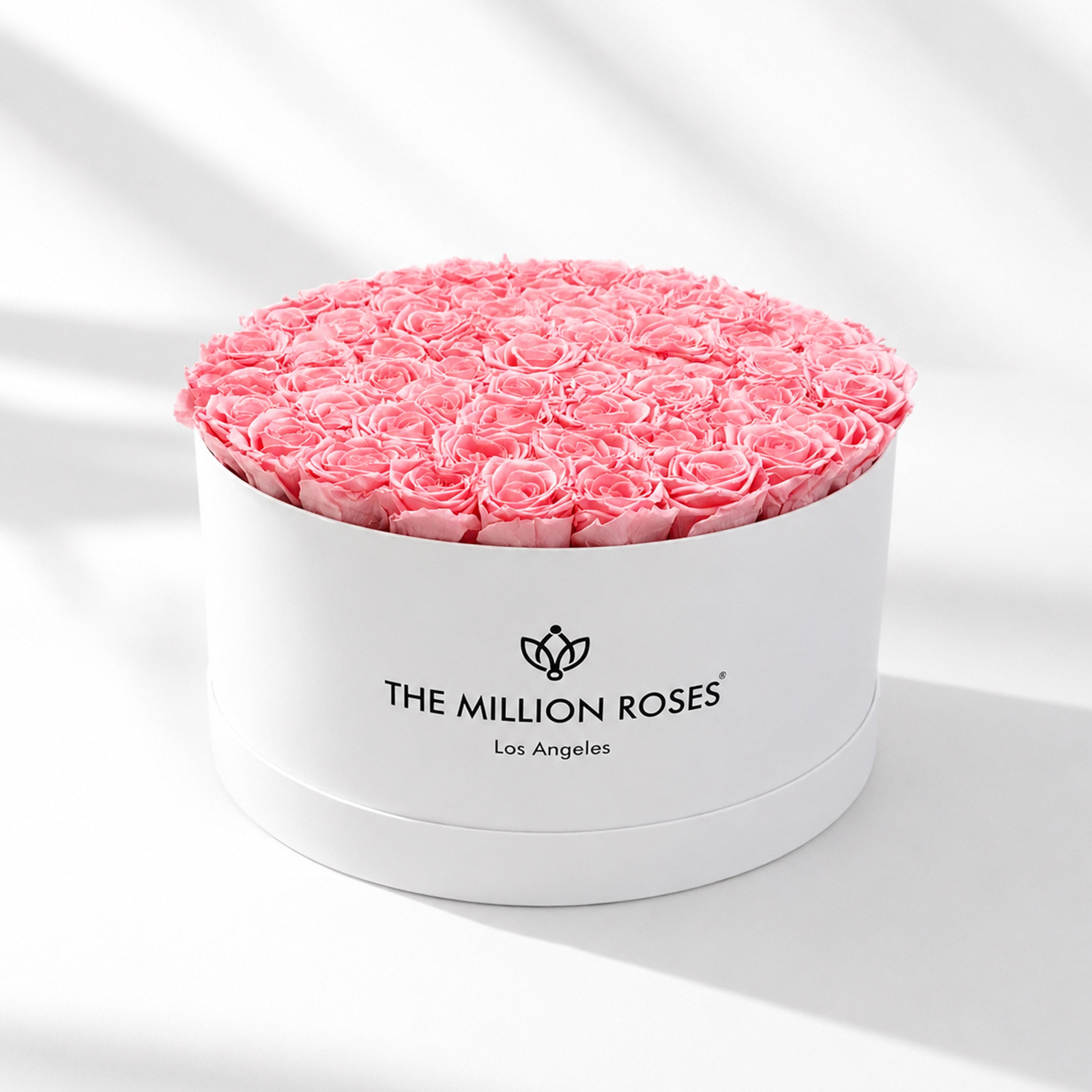 Deluxe White Box | Light Pink Roses