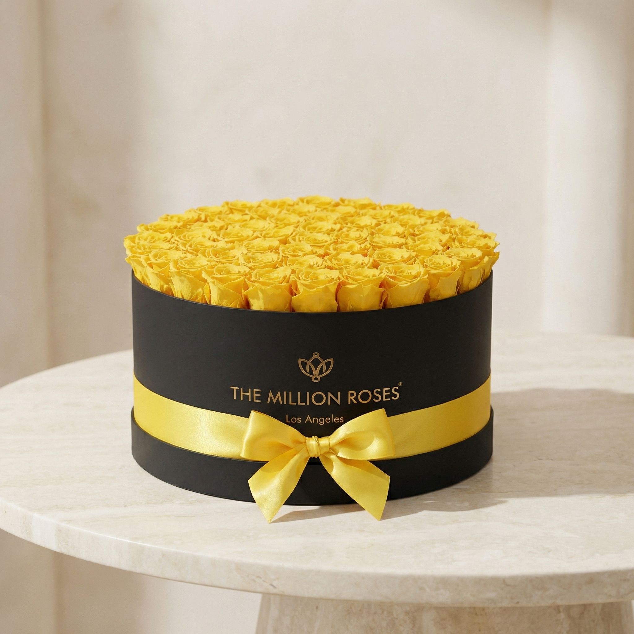 Deluxe Black Box | Yellow Roses