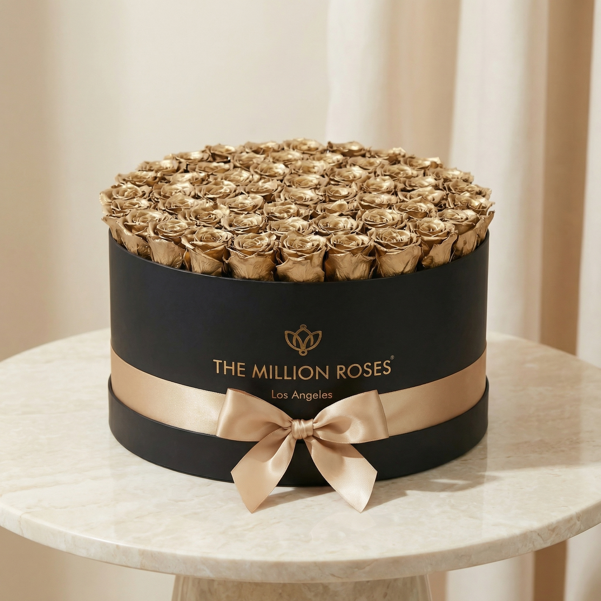 Deluxe Black Box | Gold Roses