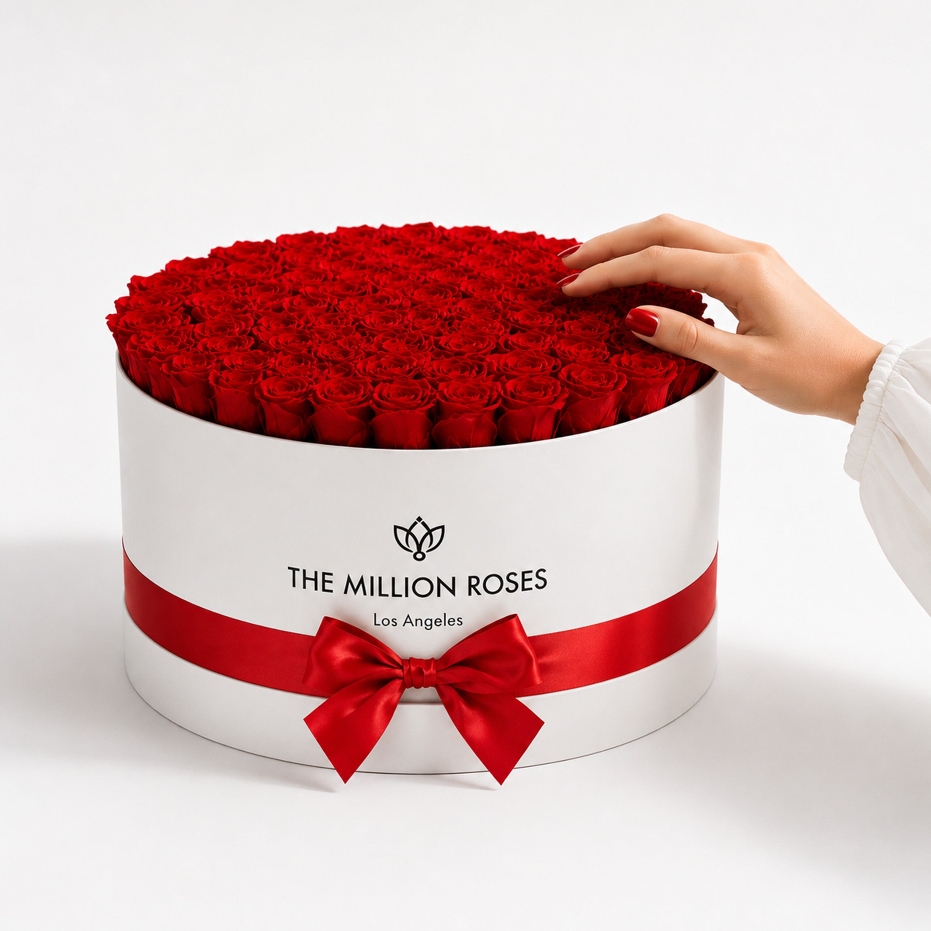 Deluxe White Box | Red Roses