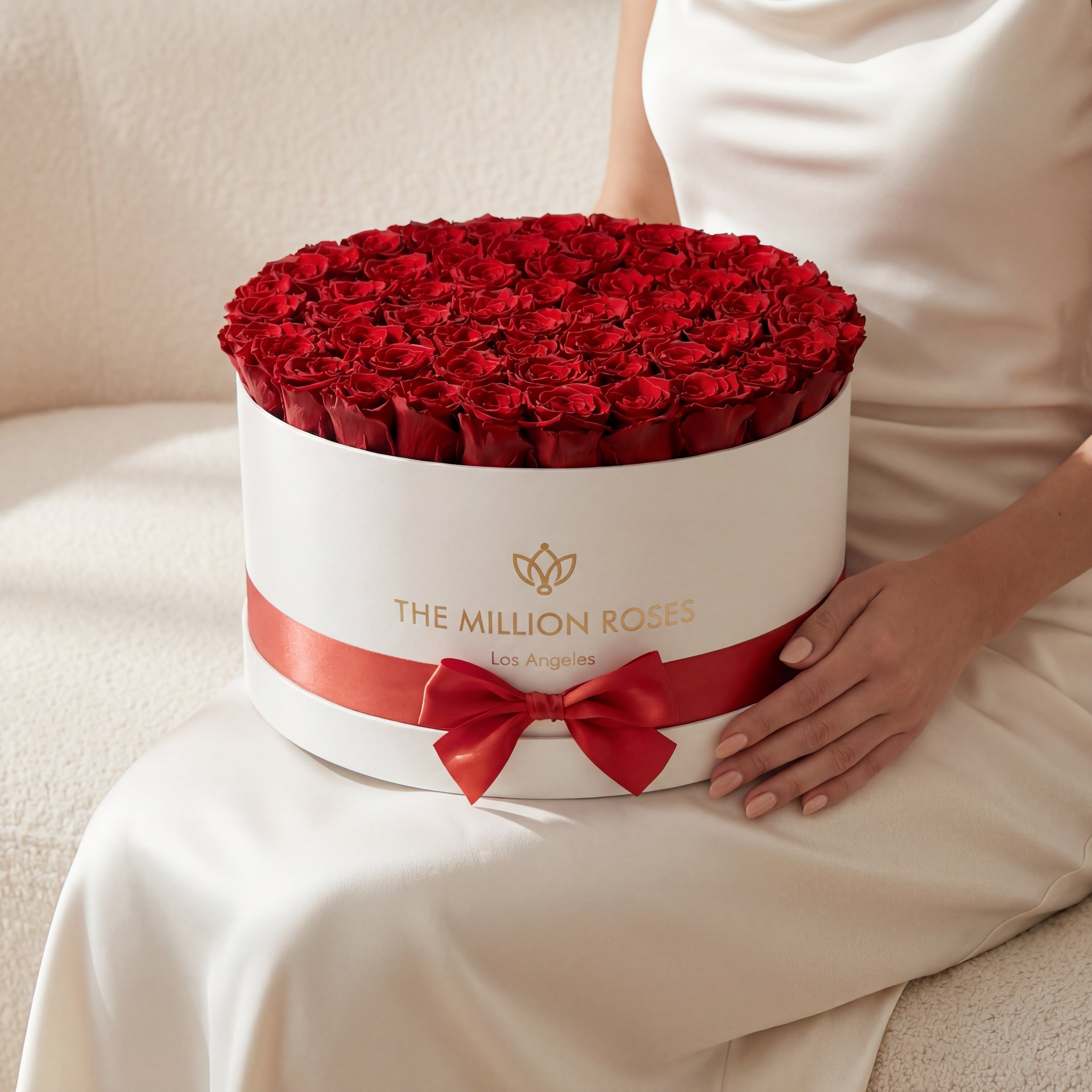 Deluxe Weiße Box | Rote Rosen