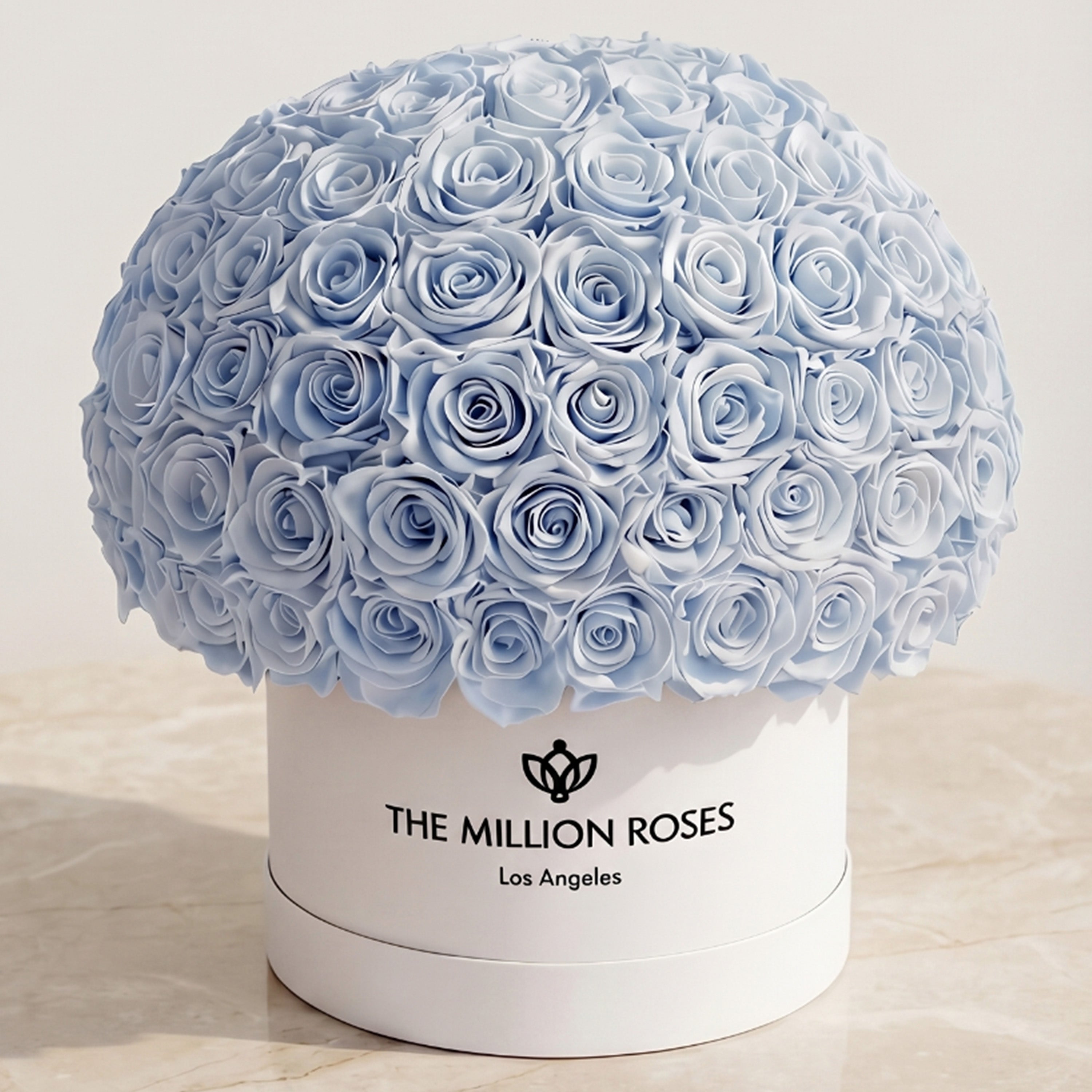 Supreme White Superdome Box | Light Blue Roses