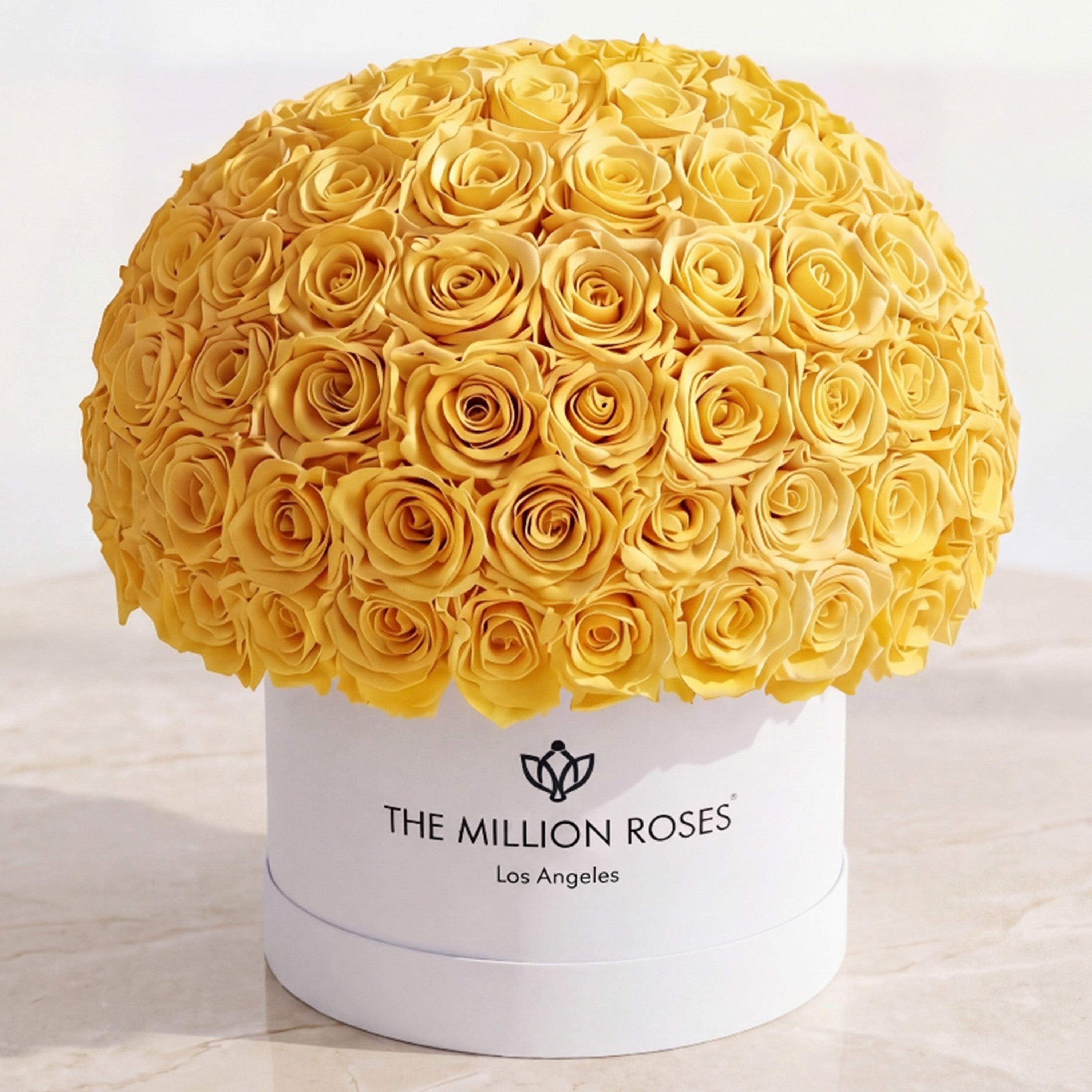 Supreme White Superdome Box | Yellow Roses