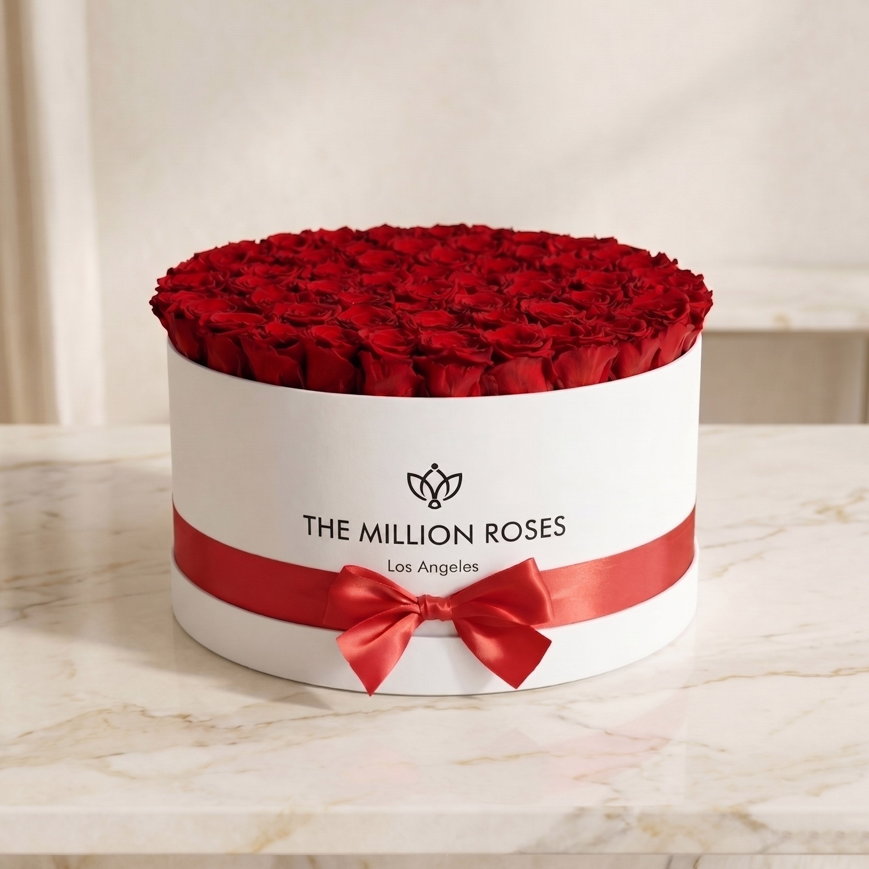 Deluxe White Box | Red Roses