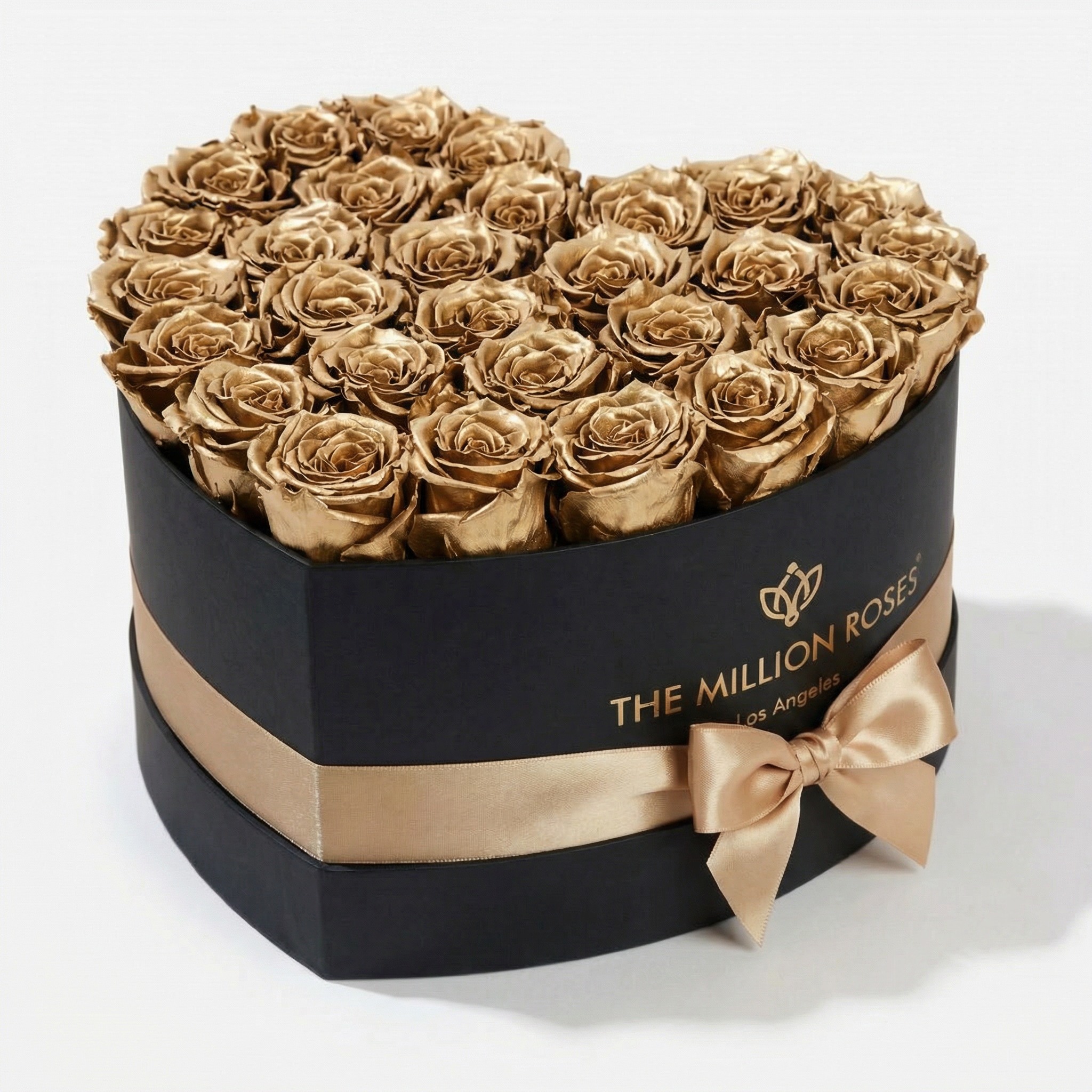Heart Black Box | Gold Roses