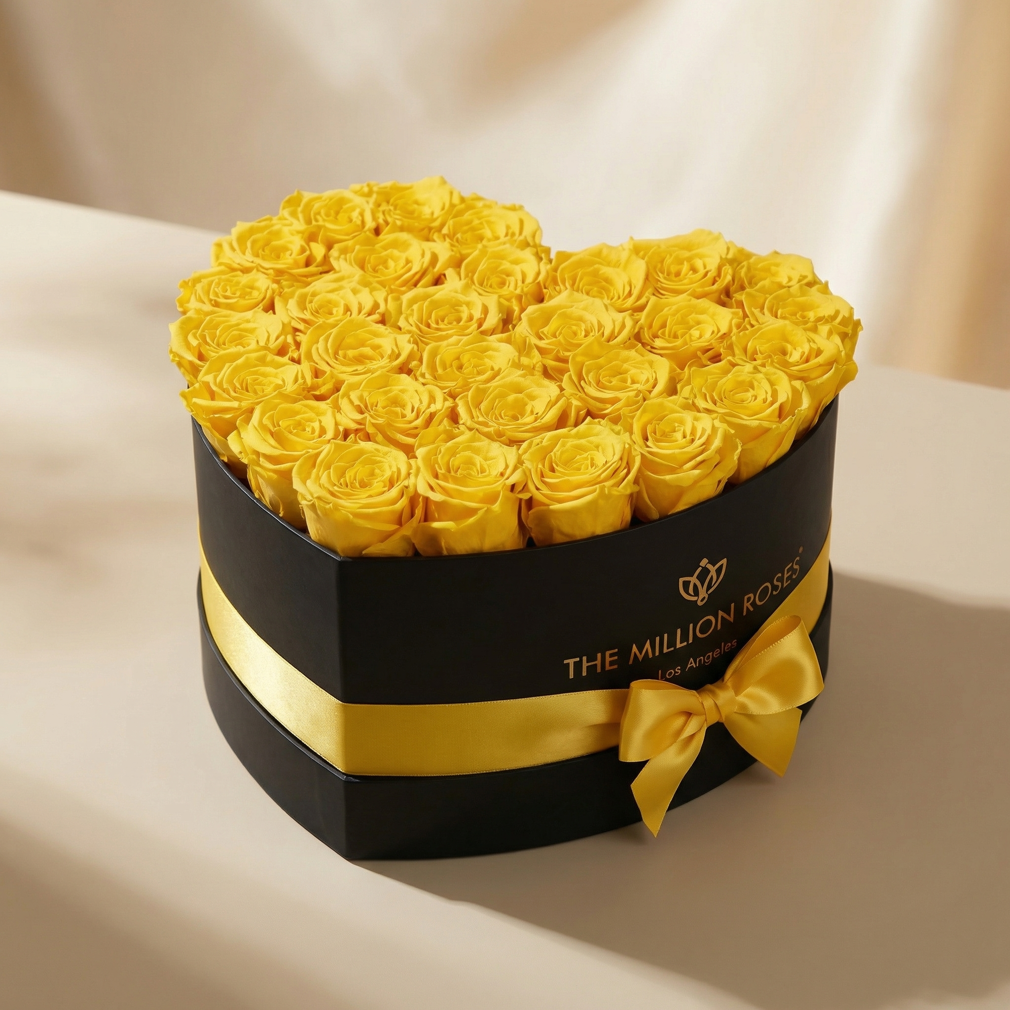 Heart Black Box | Yellow Roses