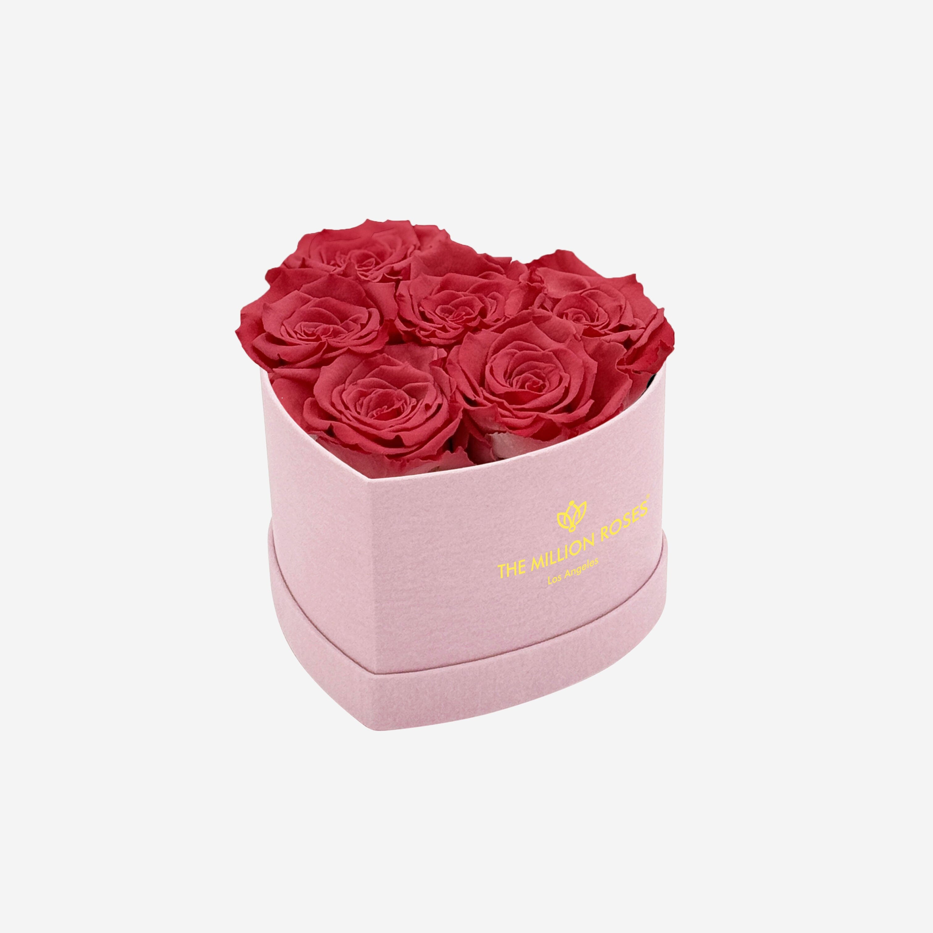 Caja Rosa Claro Corazón de Bebé | Rosas de coral