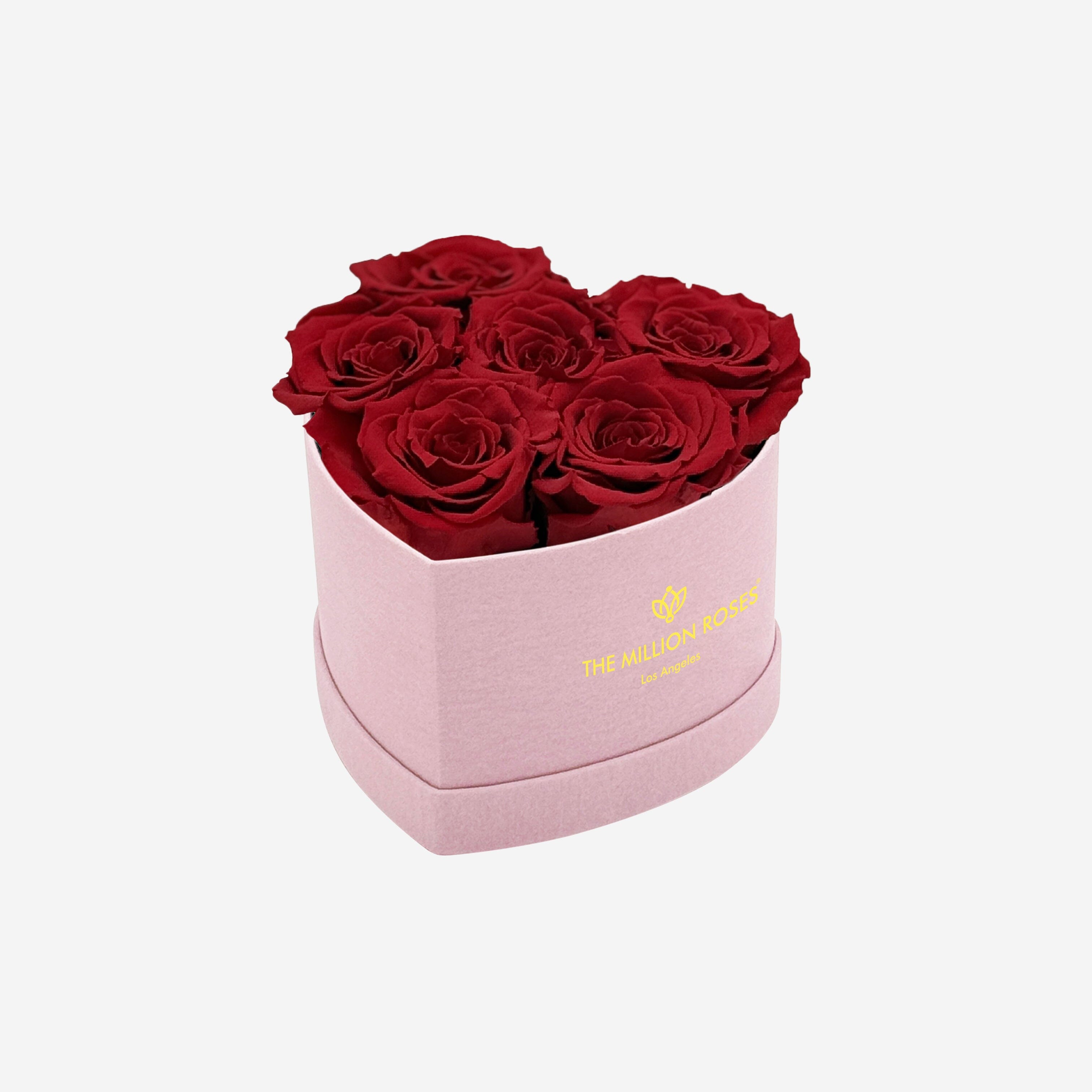 Caja Rosa Claro Corazón de Bebé | Rosas rojas