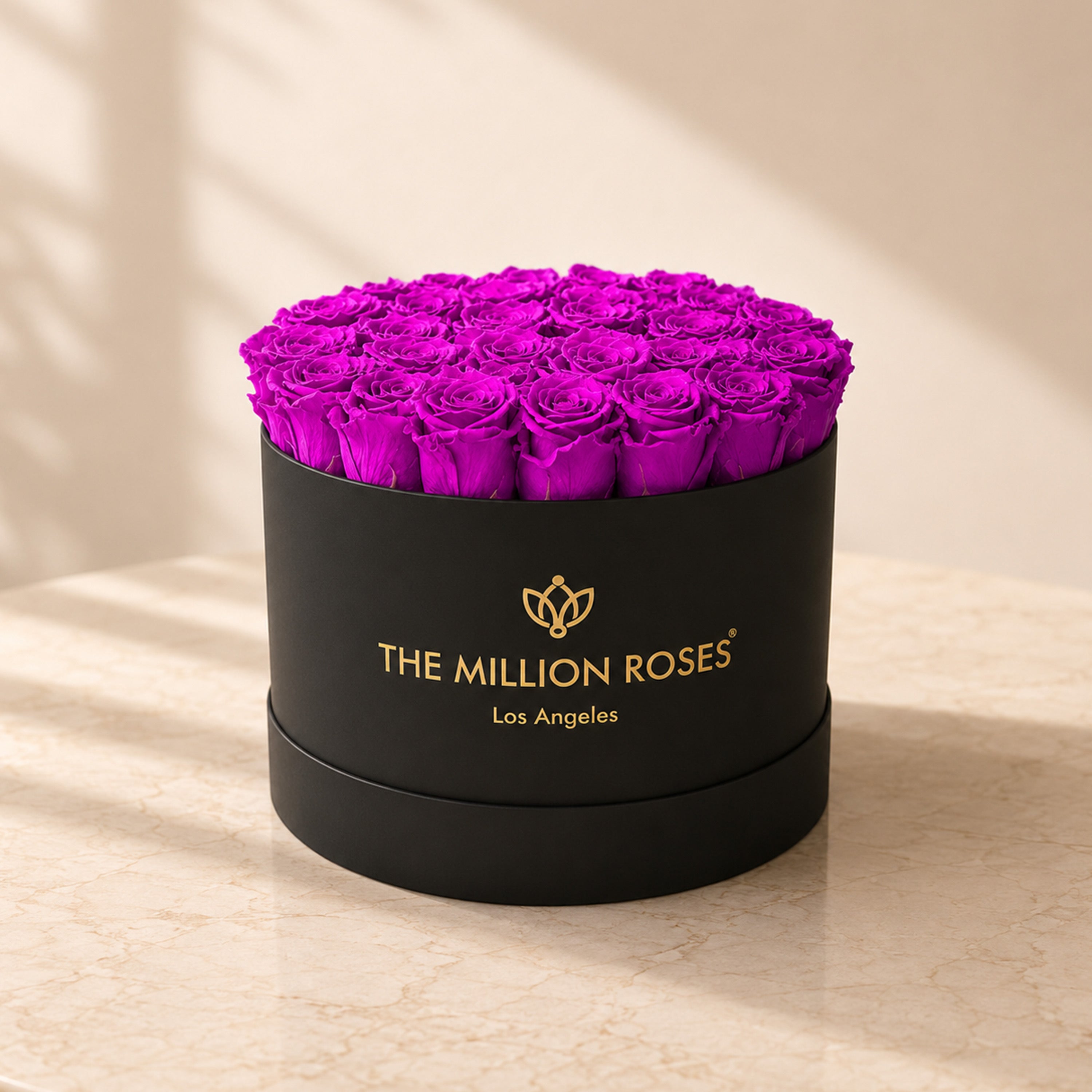 Supreme Black Box | Bright Purple Roses