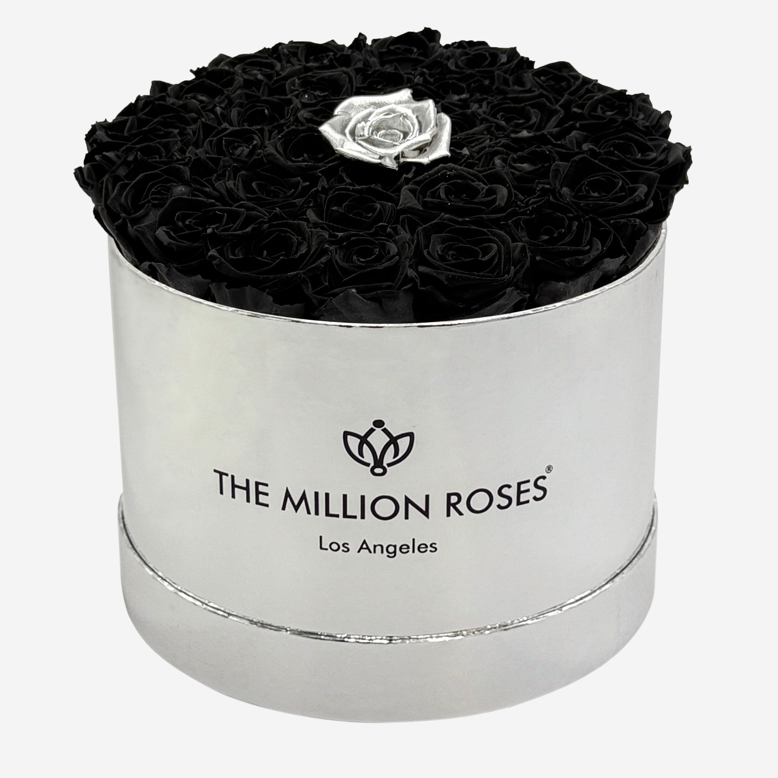 Supreme Mirror Boîte Argentée | Roses noires et argentées