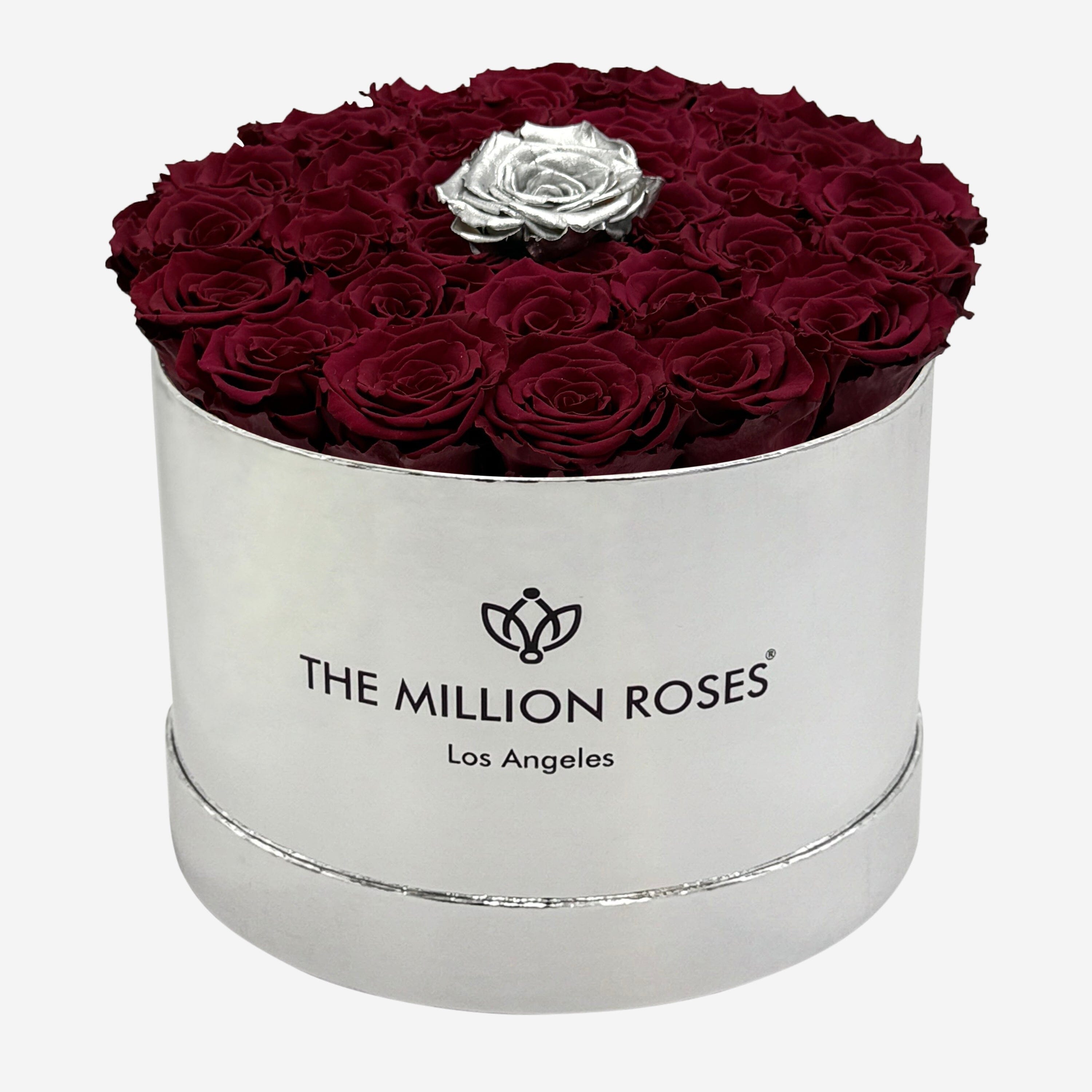 Supreme Mirror Boîte Argentée | Bourgogne et roses argentées