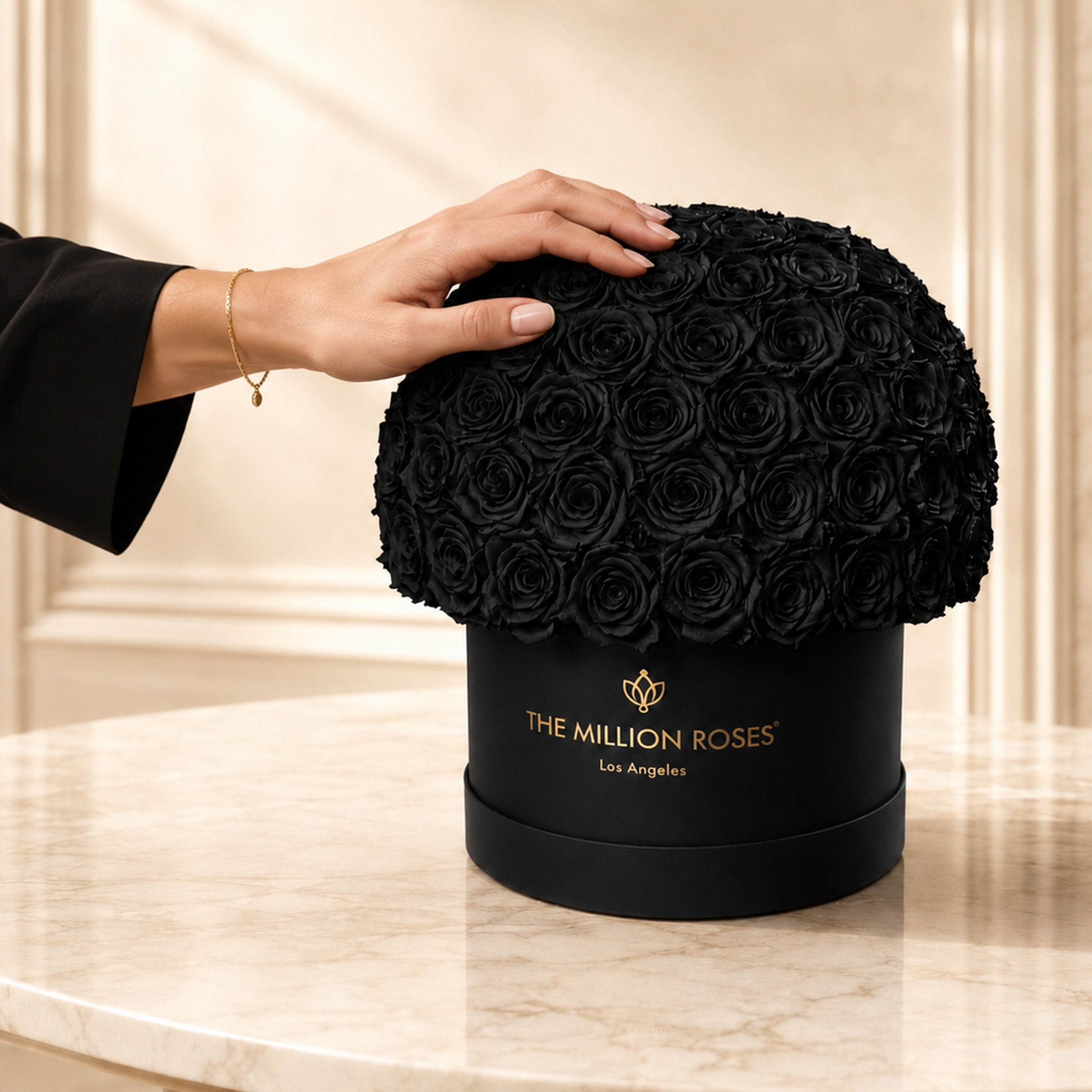Supreme Black Superdome Box | Black Roses