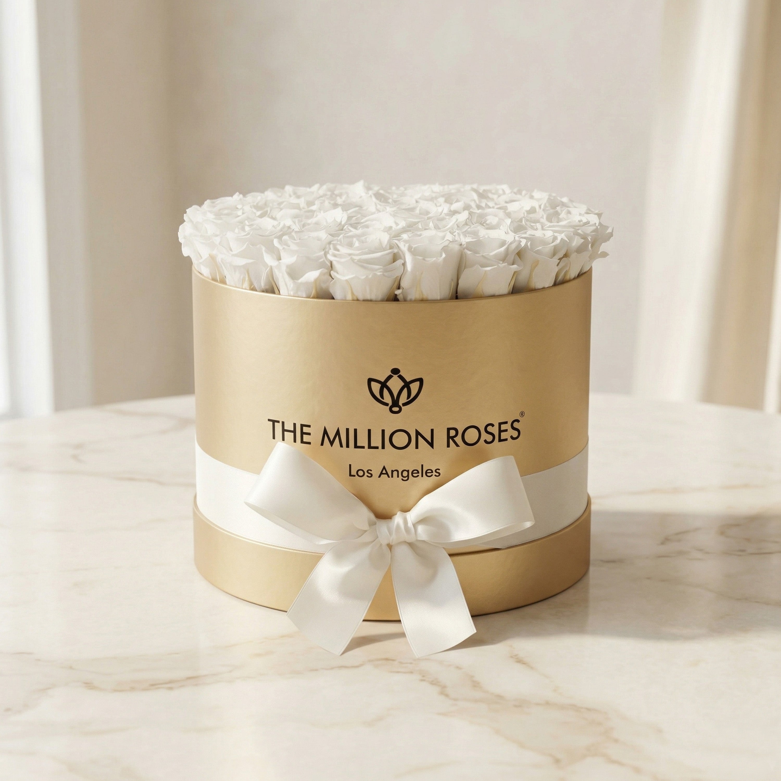 Scatola d'oro suprema | Rose Bianche