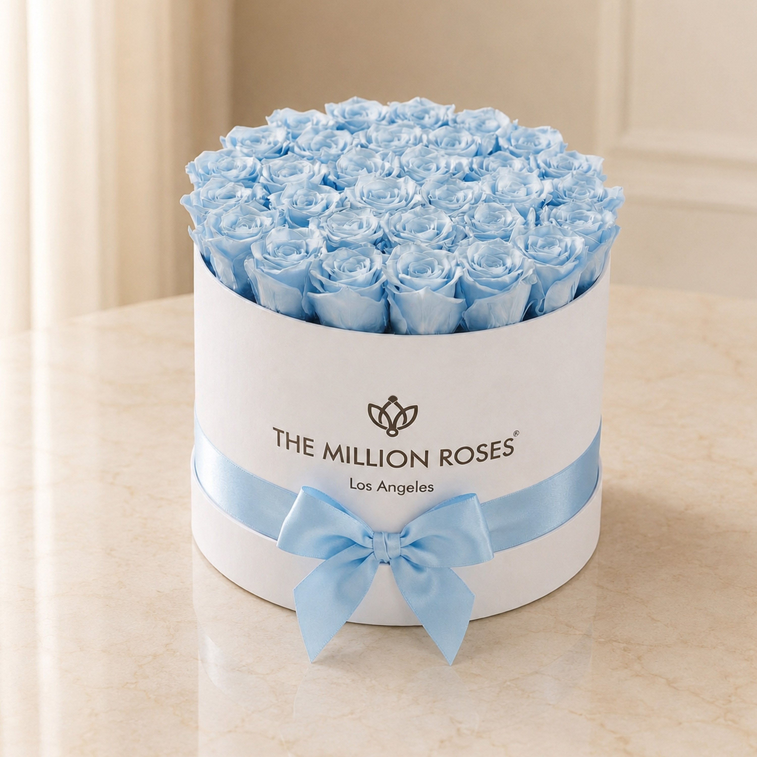 Supreme White Box | Light Blue Roses