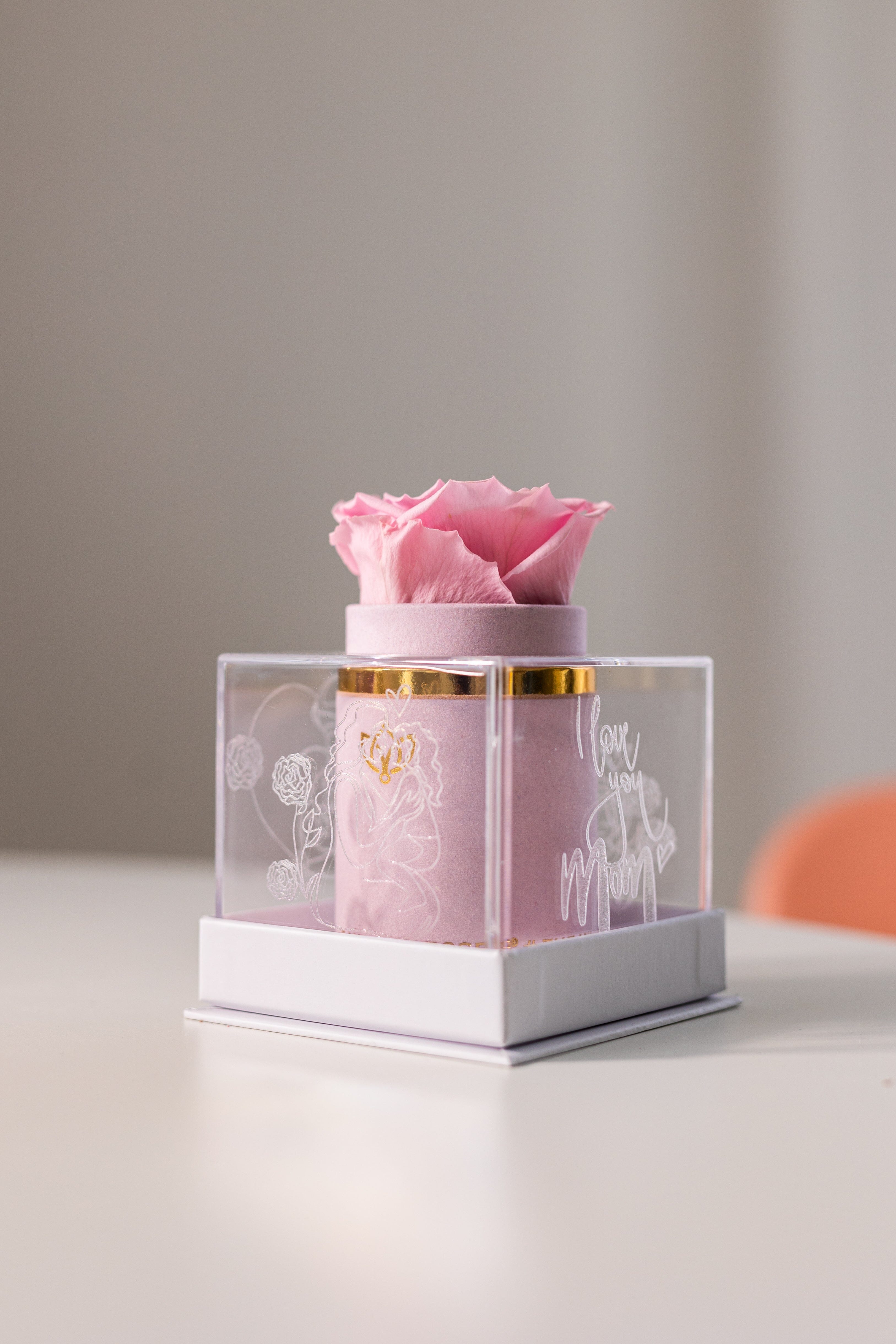 Cutie unică din piele de căprioară roz deschis | Ediție limitată de Ziua Mamei | Trandafir roz deschis