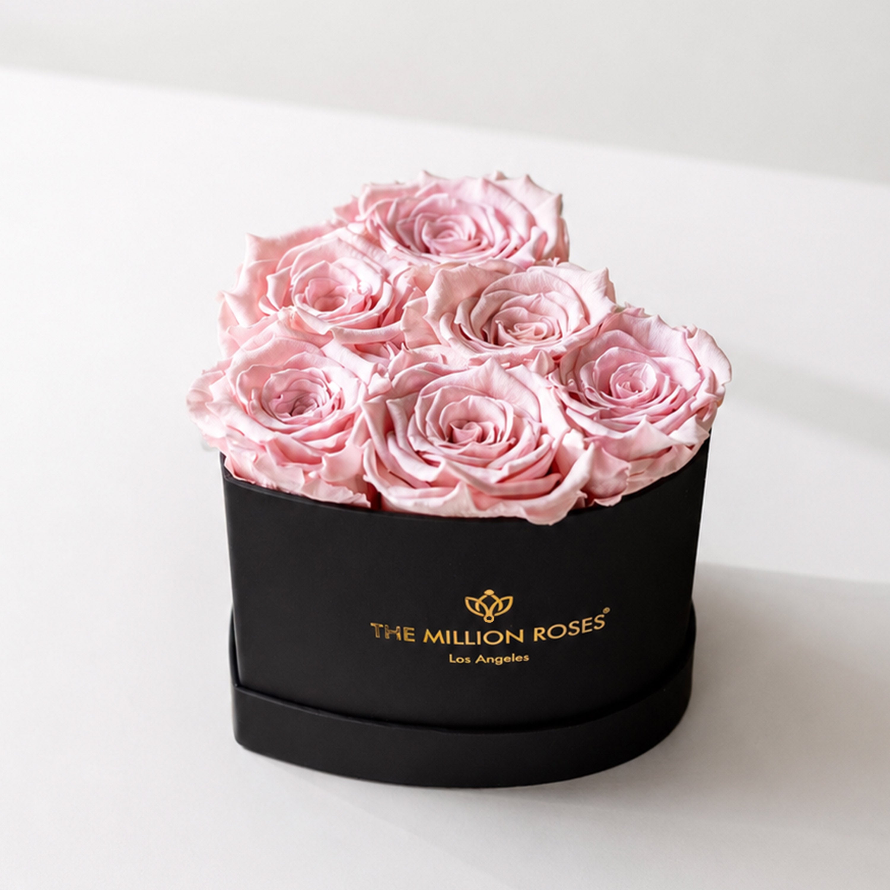 Baby Heart Black Box | Light Pink Roses