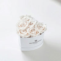 Baby Heart White Box | White Roses