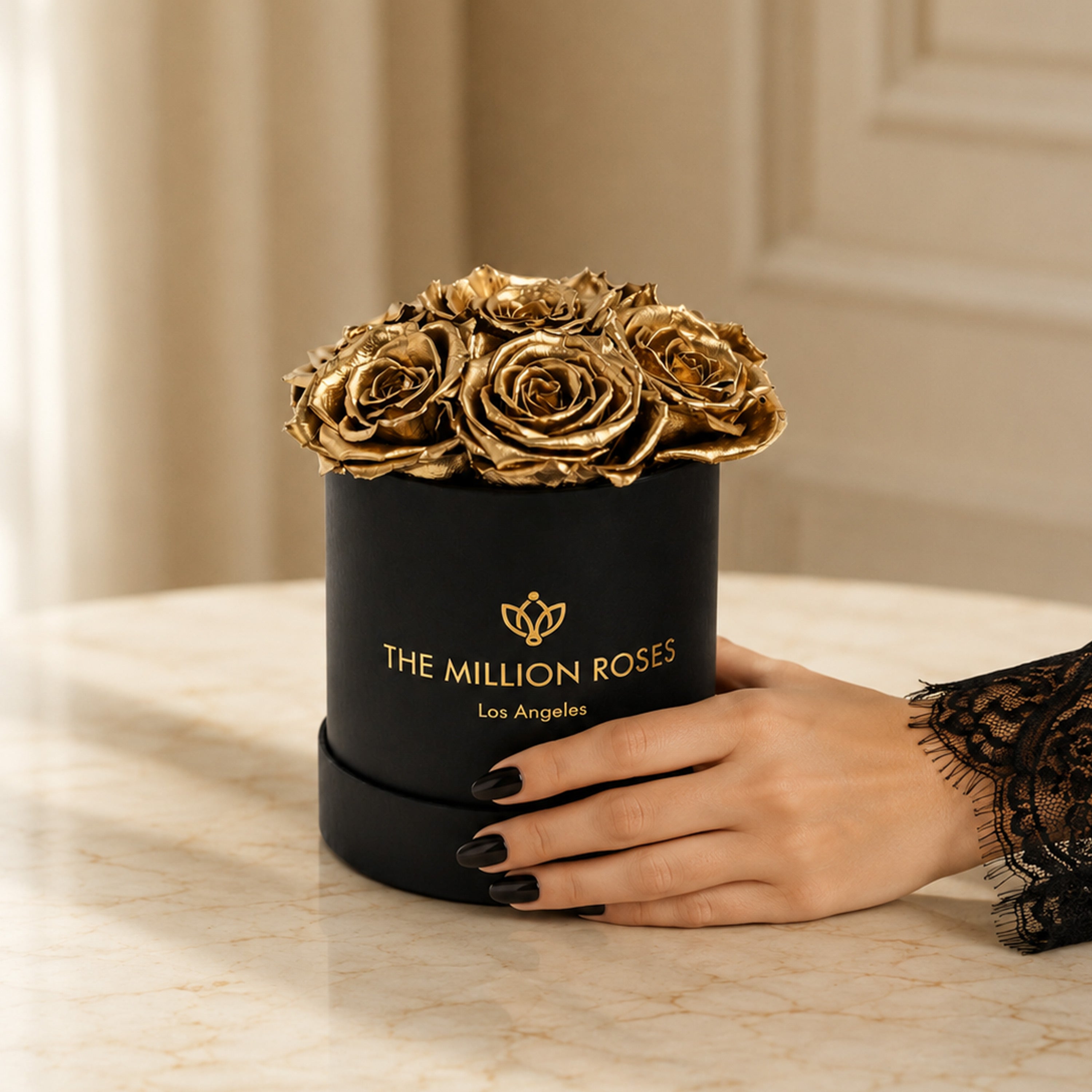 Basic Black Box | Gold Roses