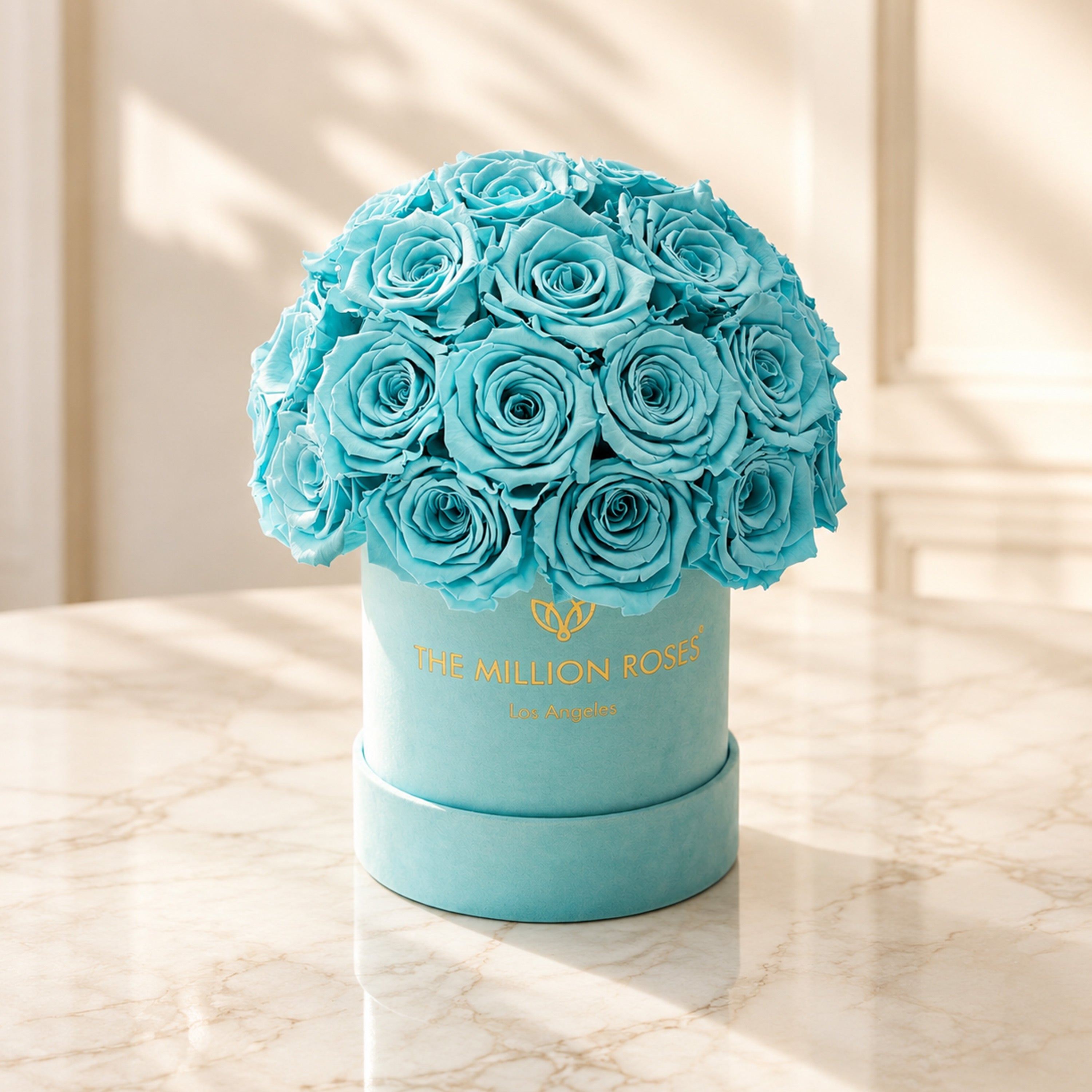 Basic Mint Green Suede Superdome Box | Turquoise Roses