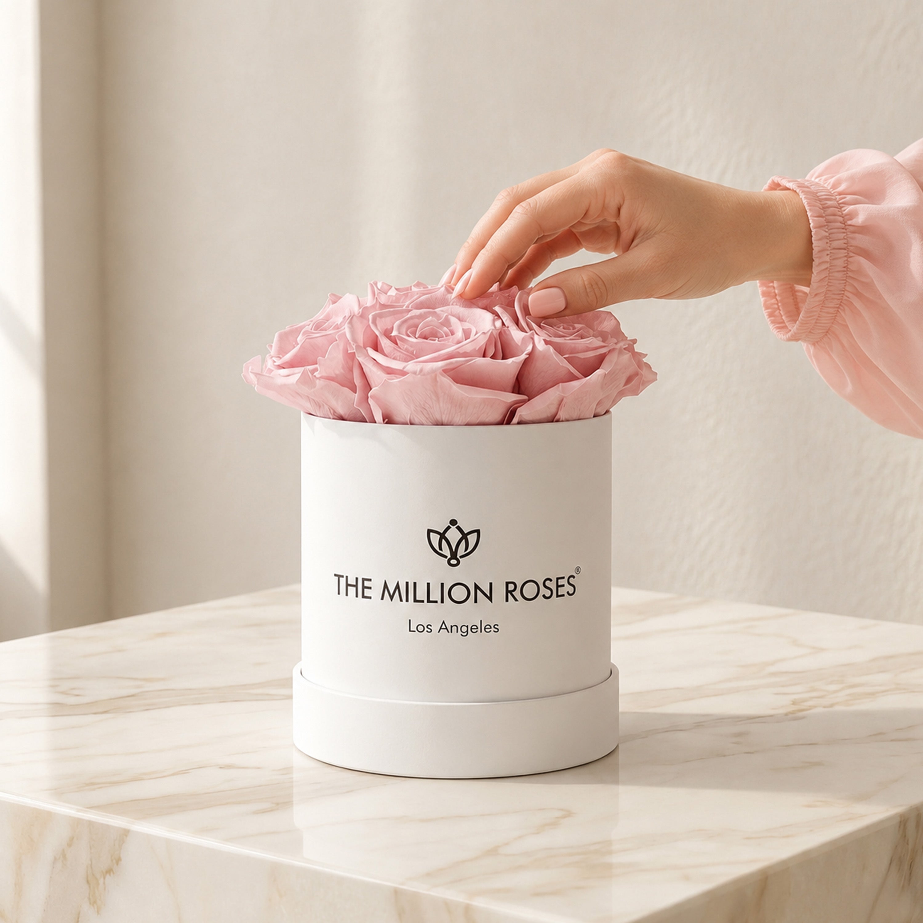 Basic White Box | Light Pink Roses
