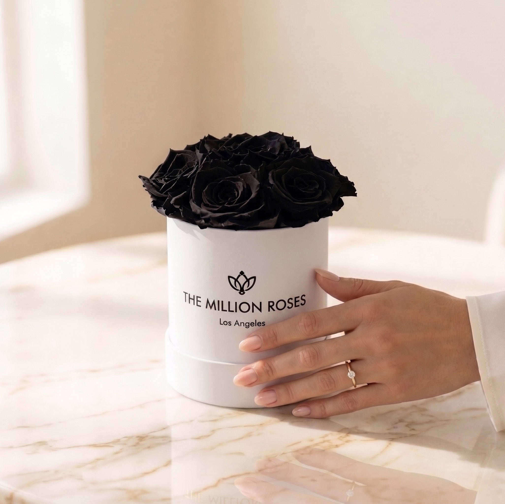 Basic White Box | Black Roses