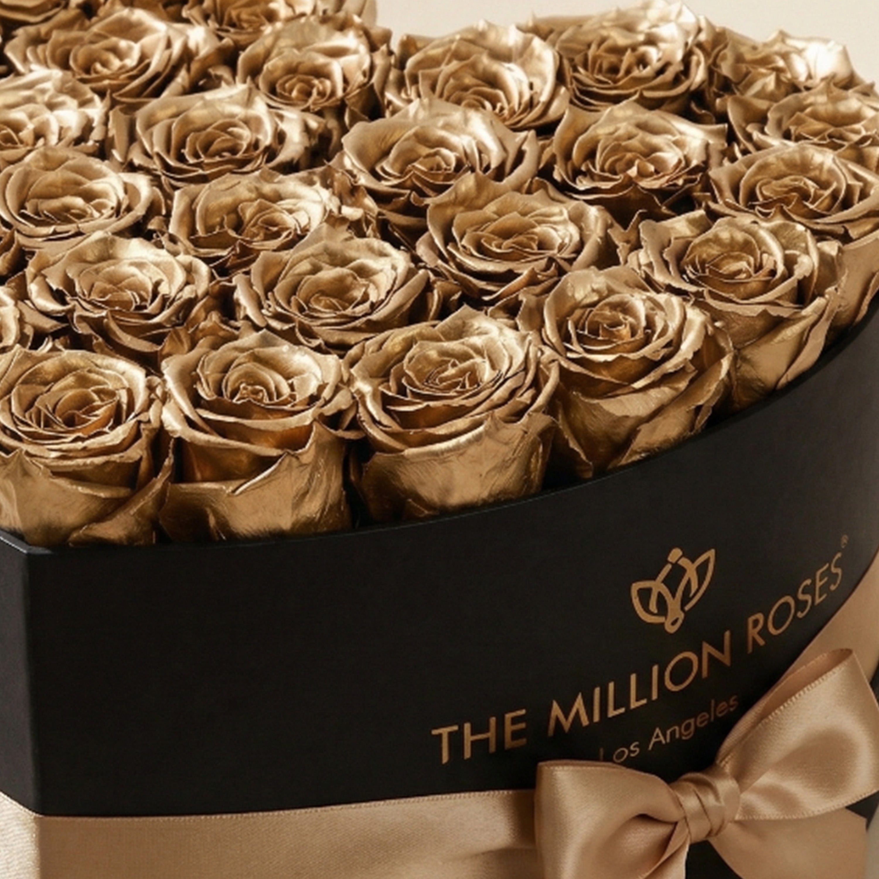 Caja Negra Corazón | Rosas de oro