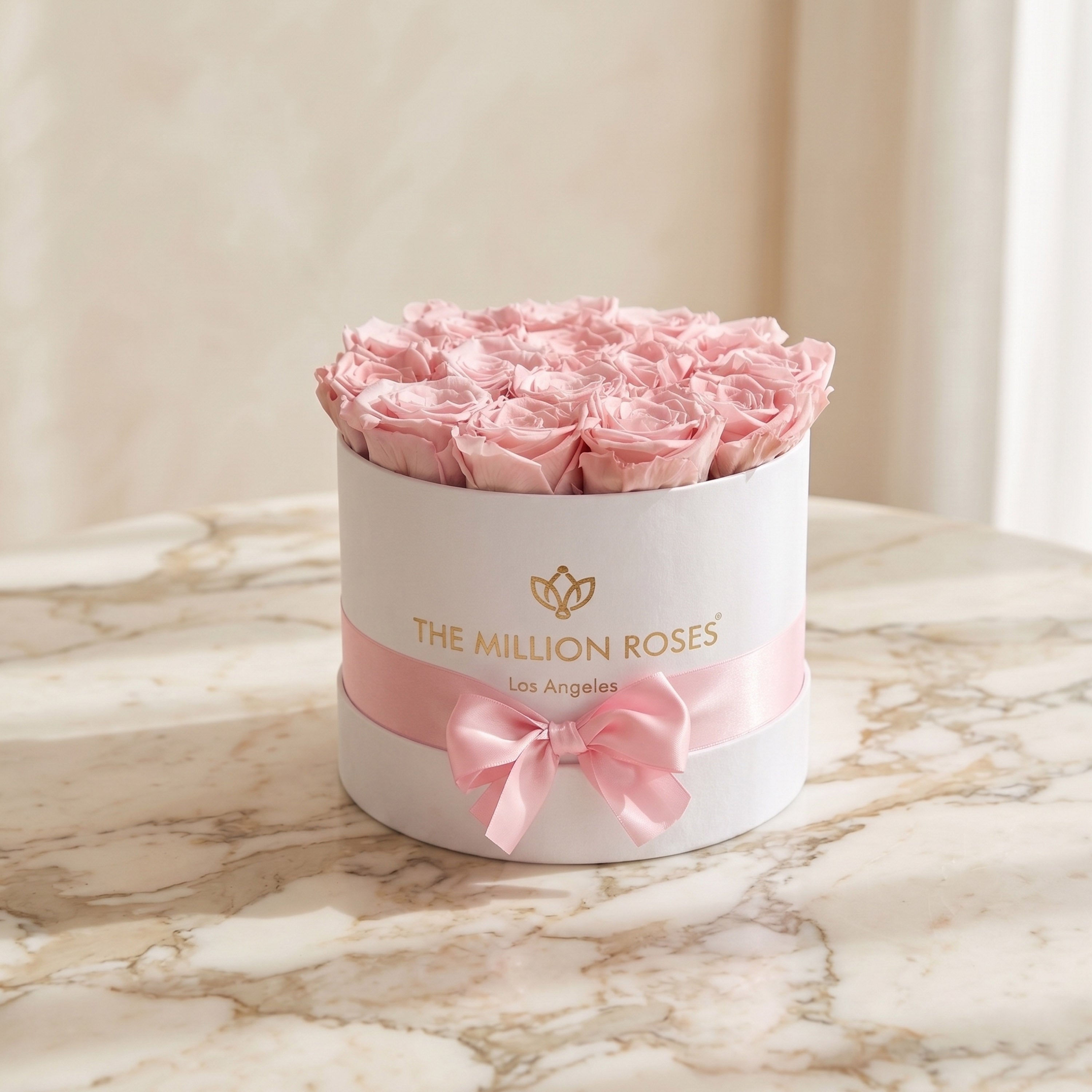 Classic White Box | Light Pink Roses