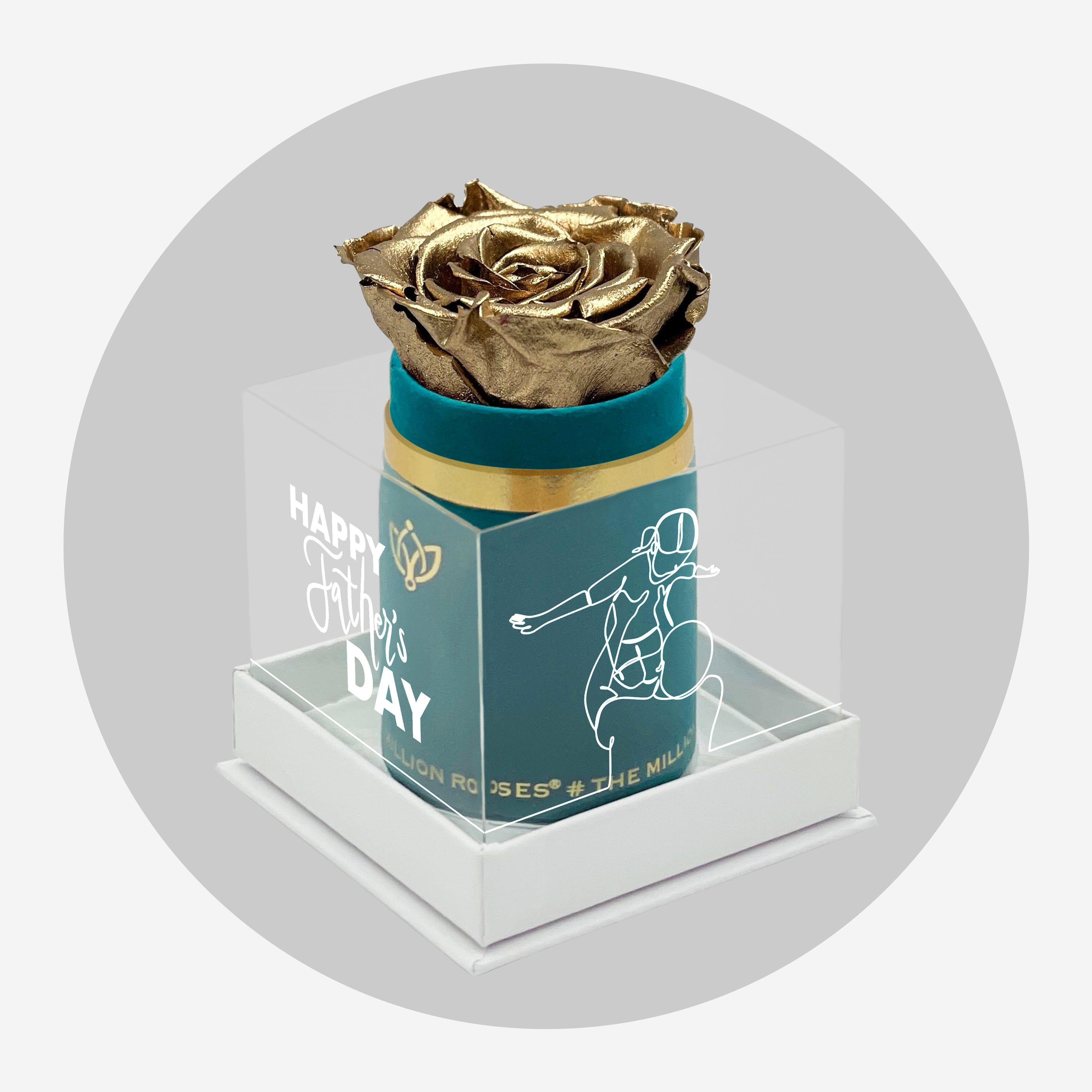 Boîte en daim vert foncé | Édition limitée Father’s Love | Rose doré