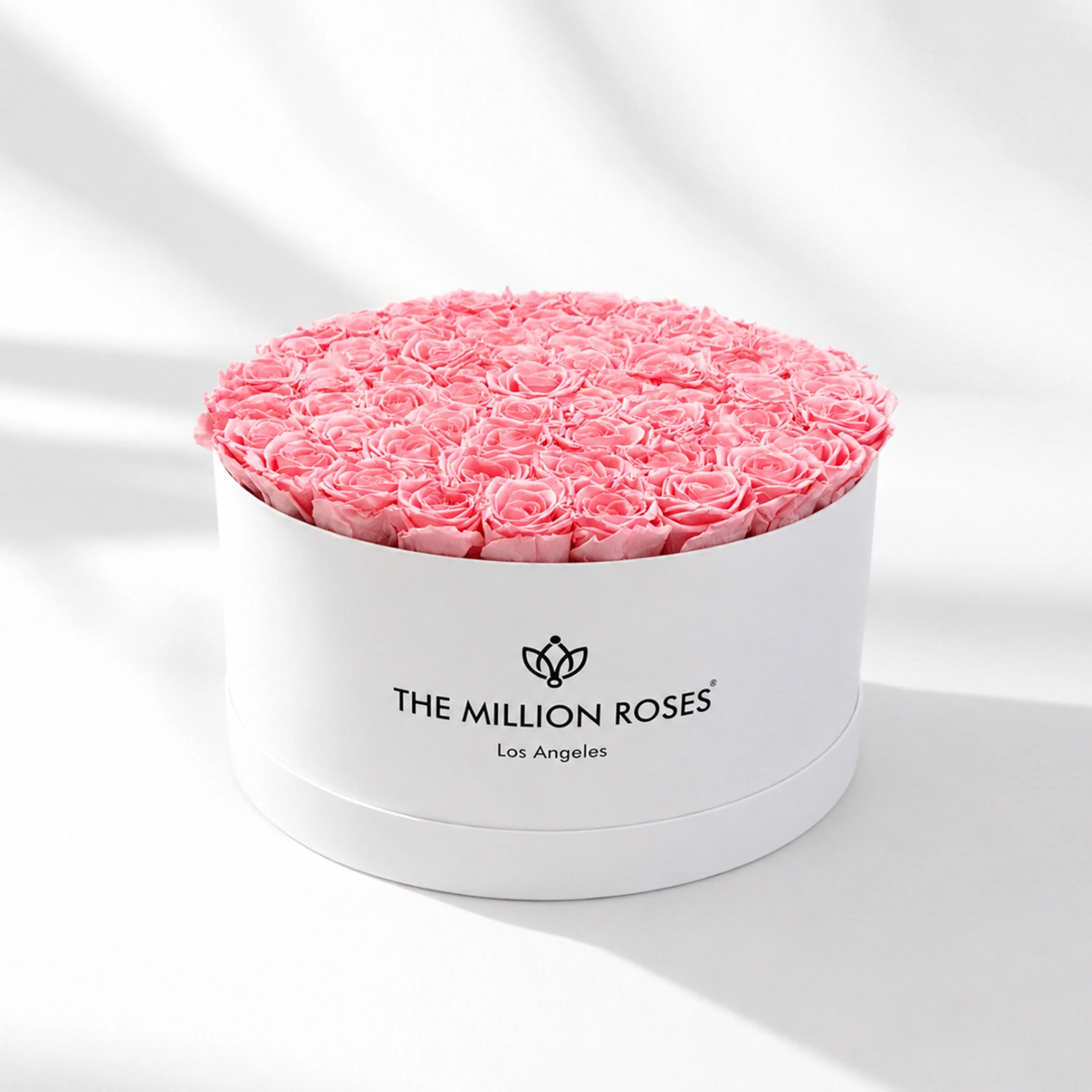Deluxe White Box | Light Pink Roses