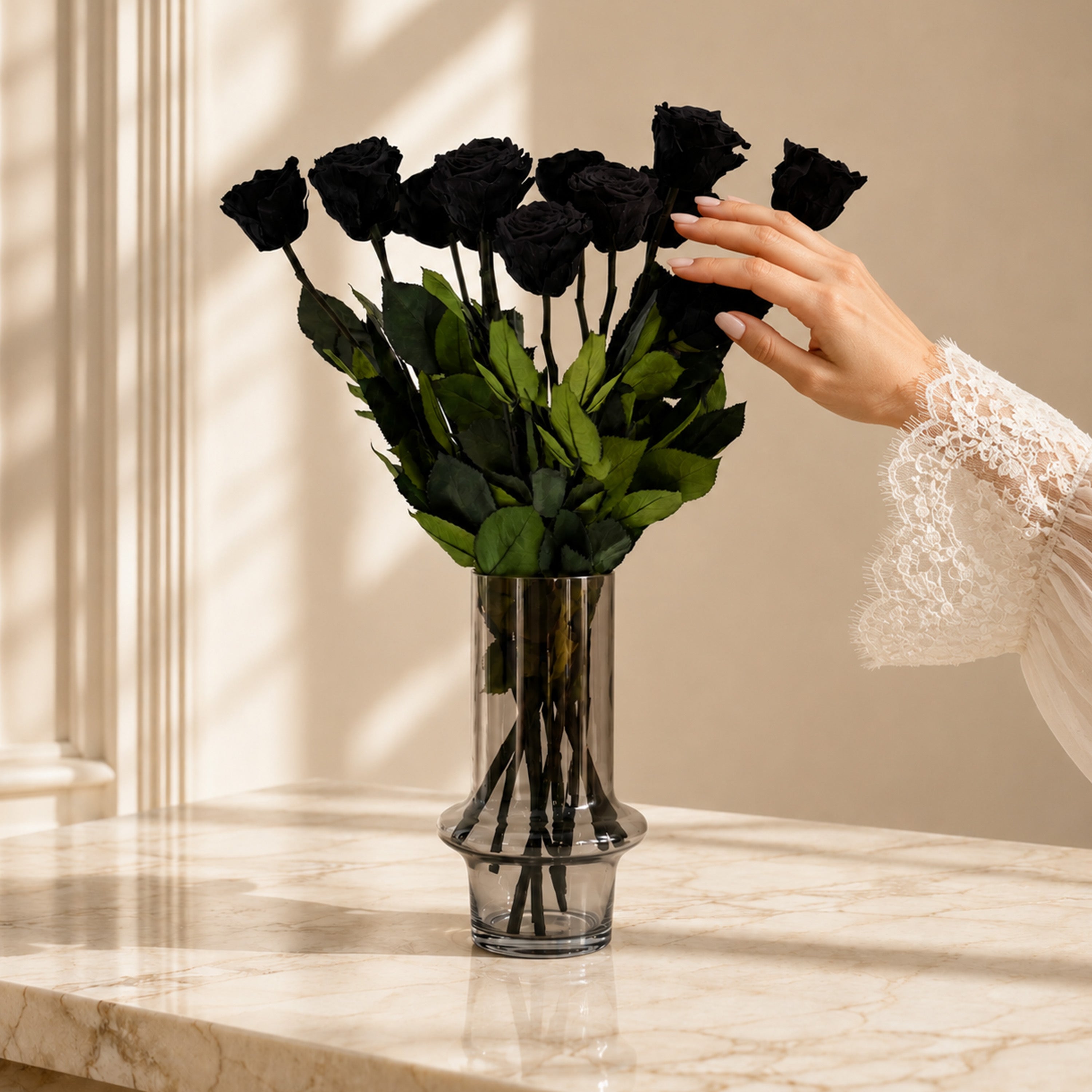 Long Stem Roses | Black Roses