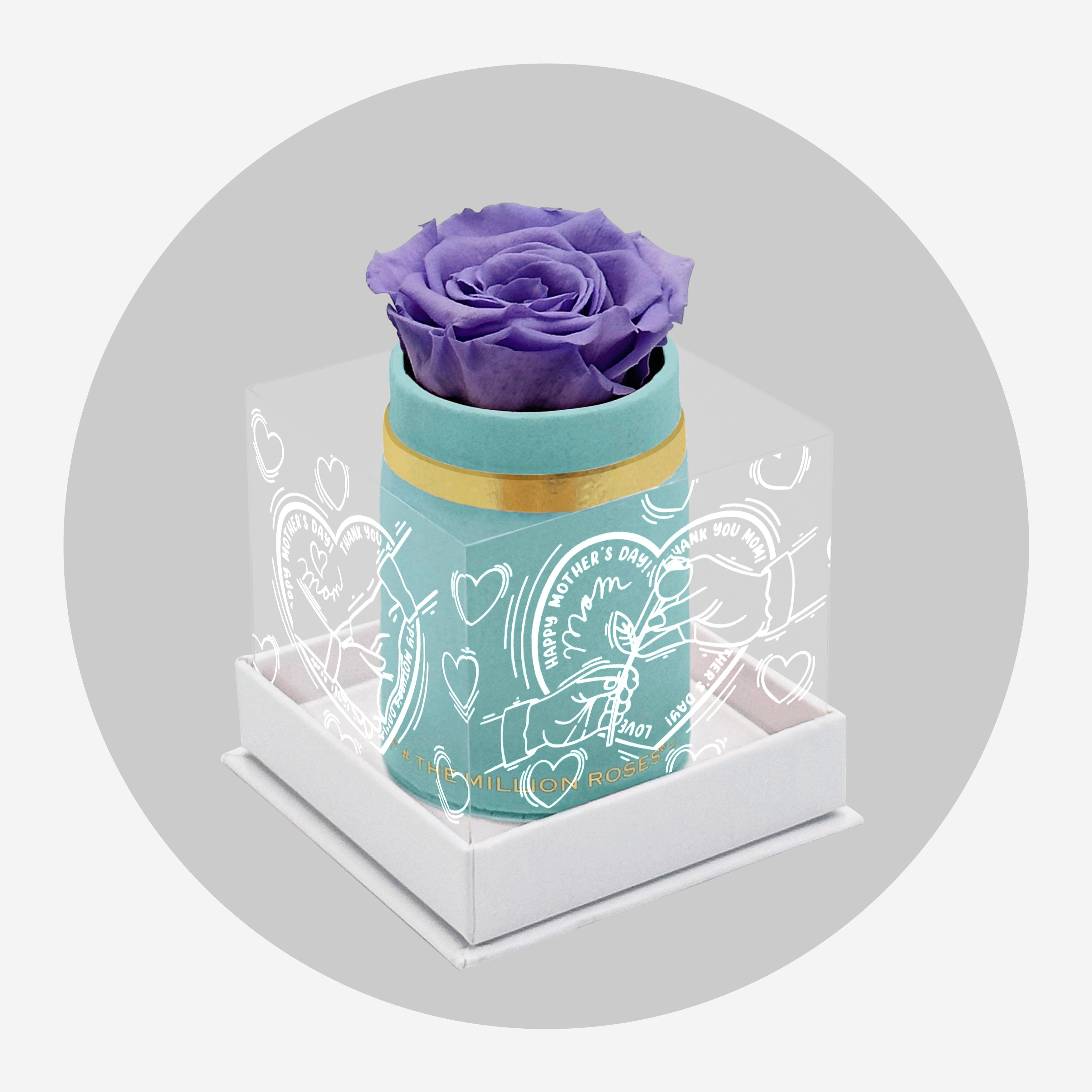 Single Mint Green Suede Box | Limited Mother's Love Edition | Lavender Rose
