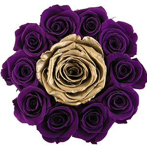 Basic White Box | Flamingo Edition | Bright Purple Mini Roses - The Million Roses